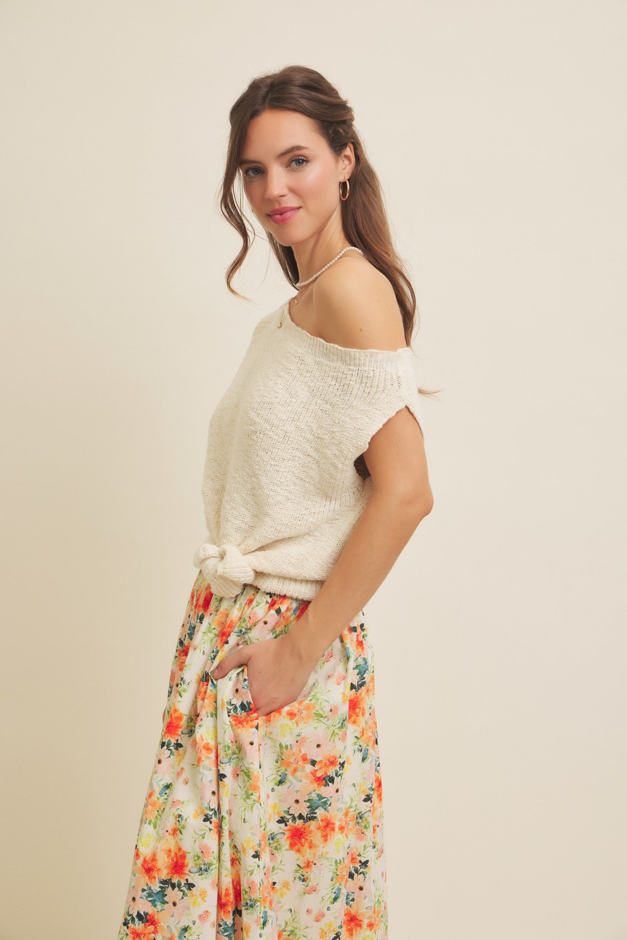 Mila Off Shoulder Knit Top