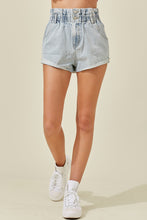 Load image into Gallery viewer, Paper Bag Waist Denim Shorts