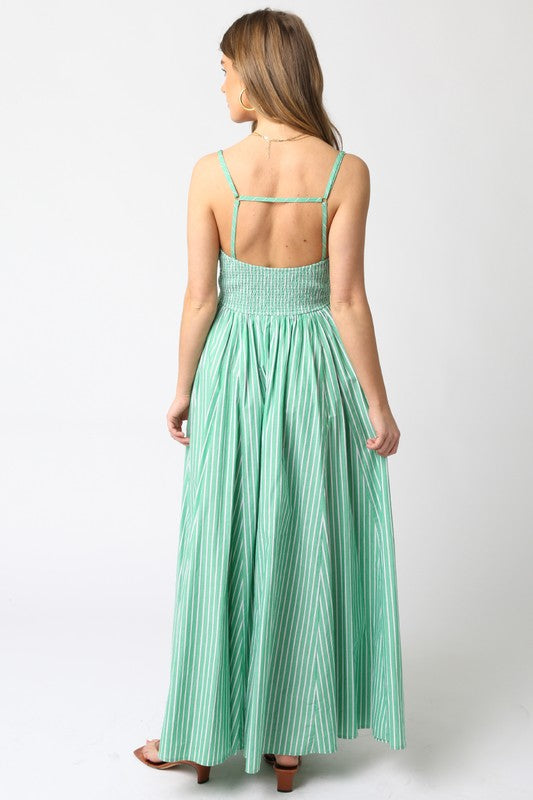 Selena Striped Maxi Dress