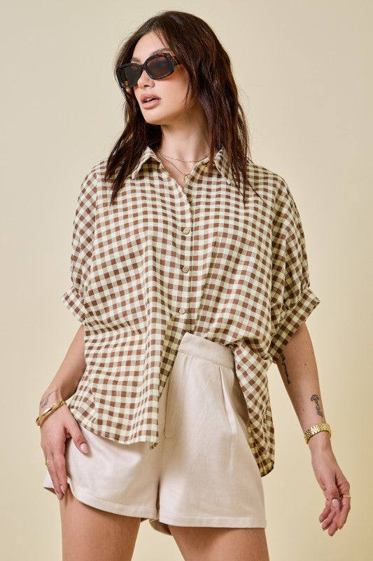 Blakely Gingham Top
