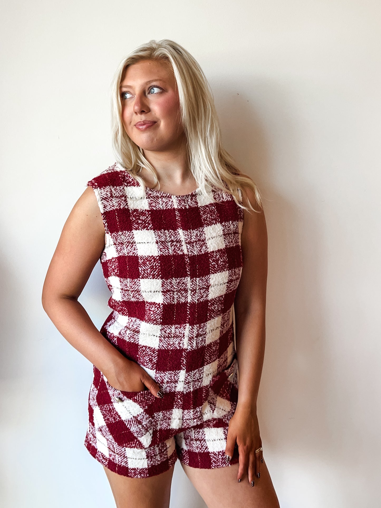 Ella Tweed Romper