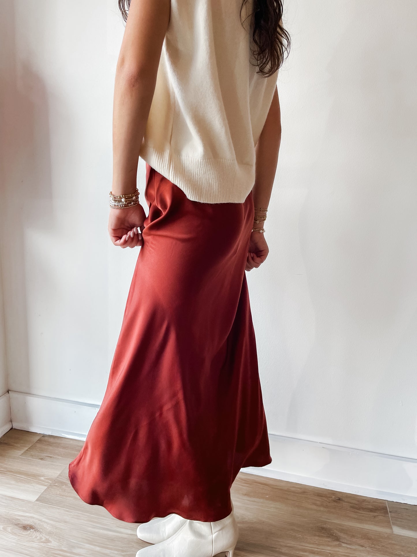 Jessie Satin Skirt