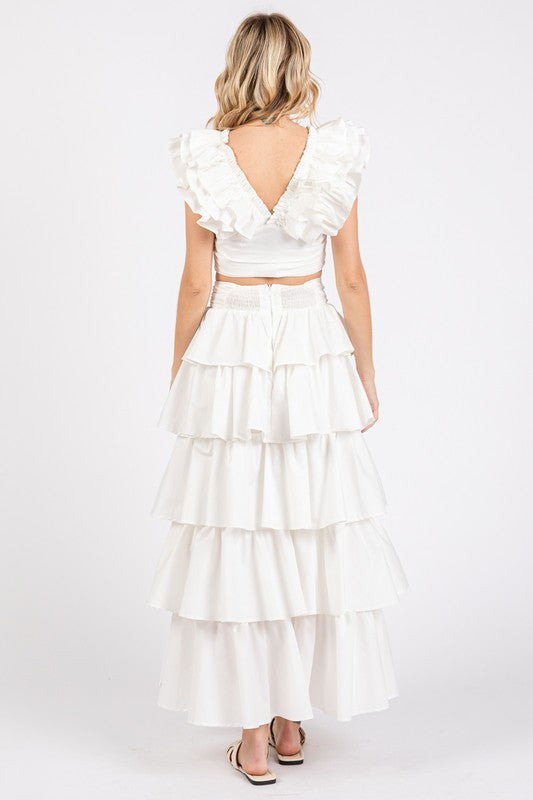 Ruby Ruffle Skirt Set