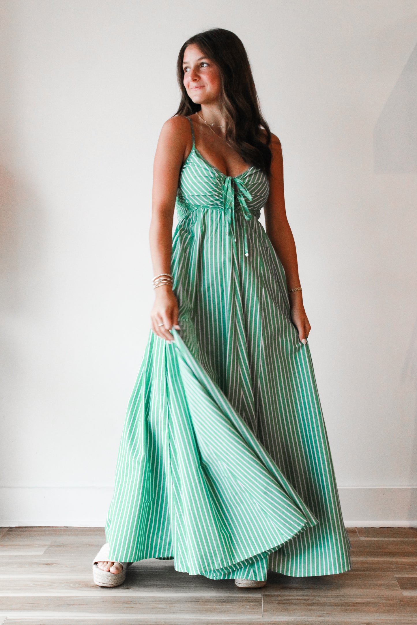 Selena Striped Maxi Dress