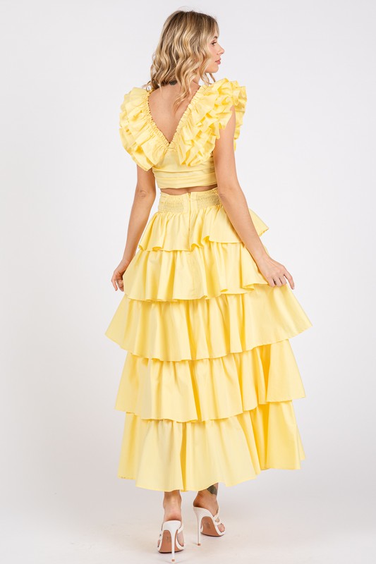 Ruby Ruffle Skirt Set