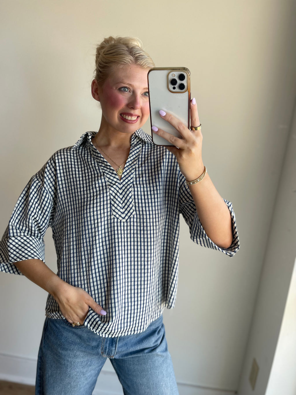 Lauren Gingham Blouse
