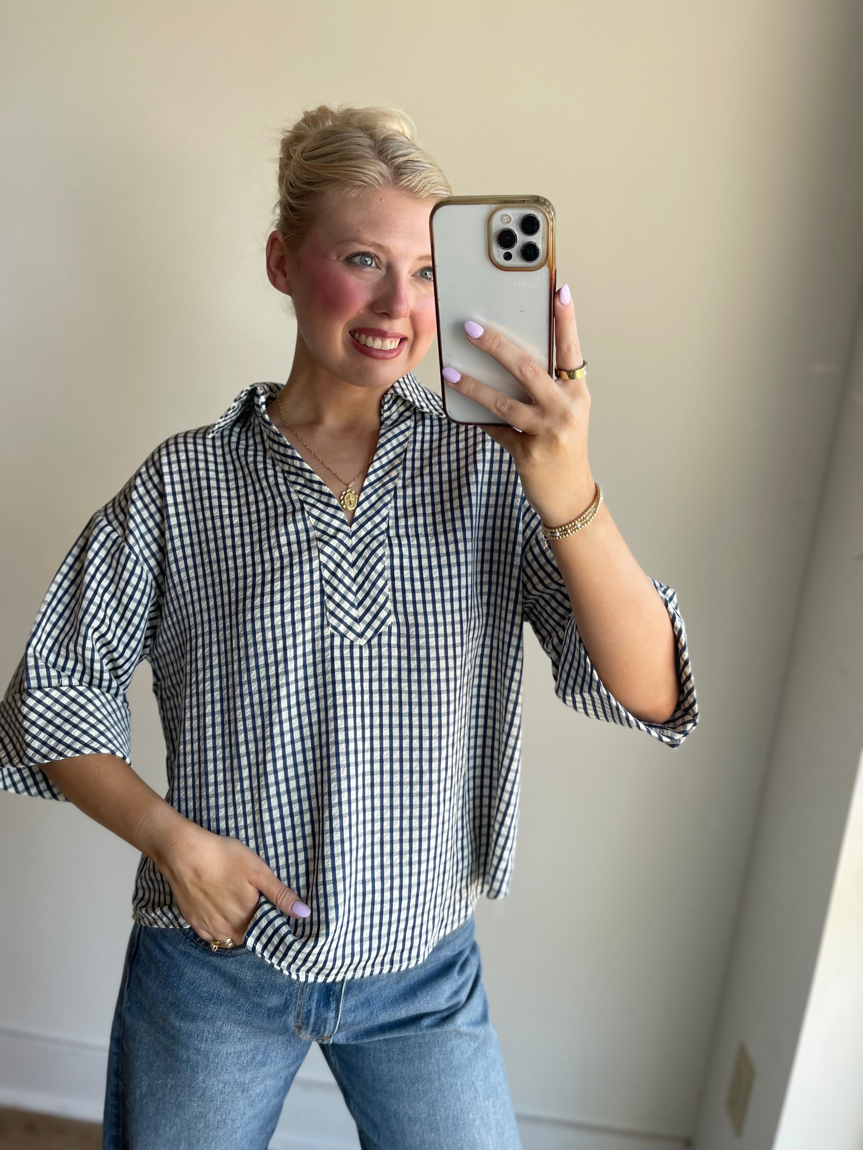 Lauren Gingham Blouse