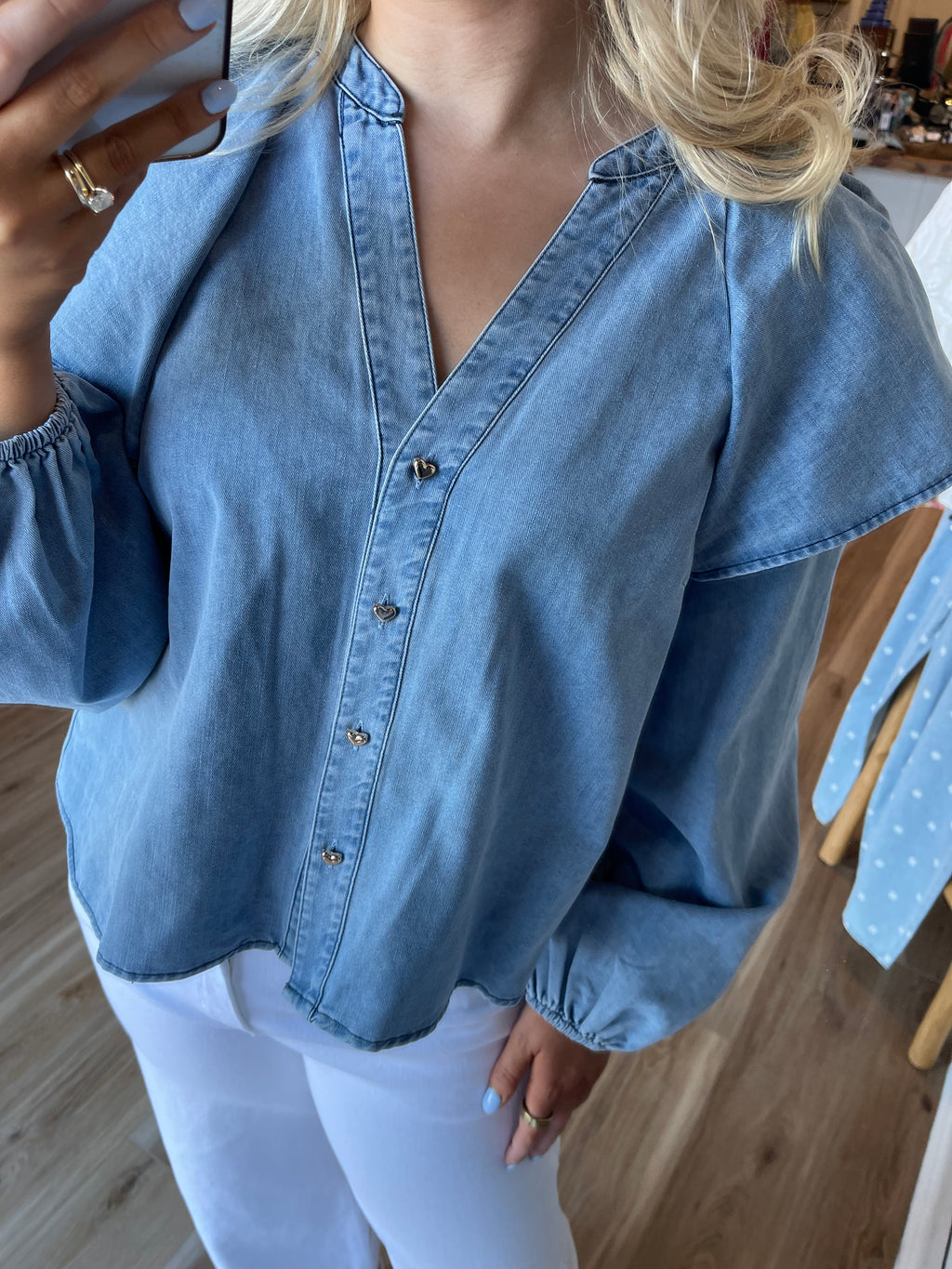 Adeline Denim Blouse