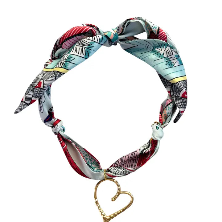 Laguna Open Heart Scarf Necklace