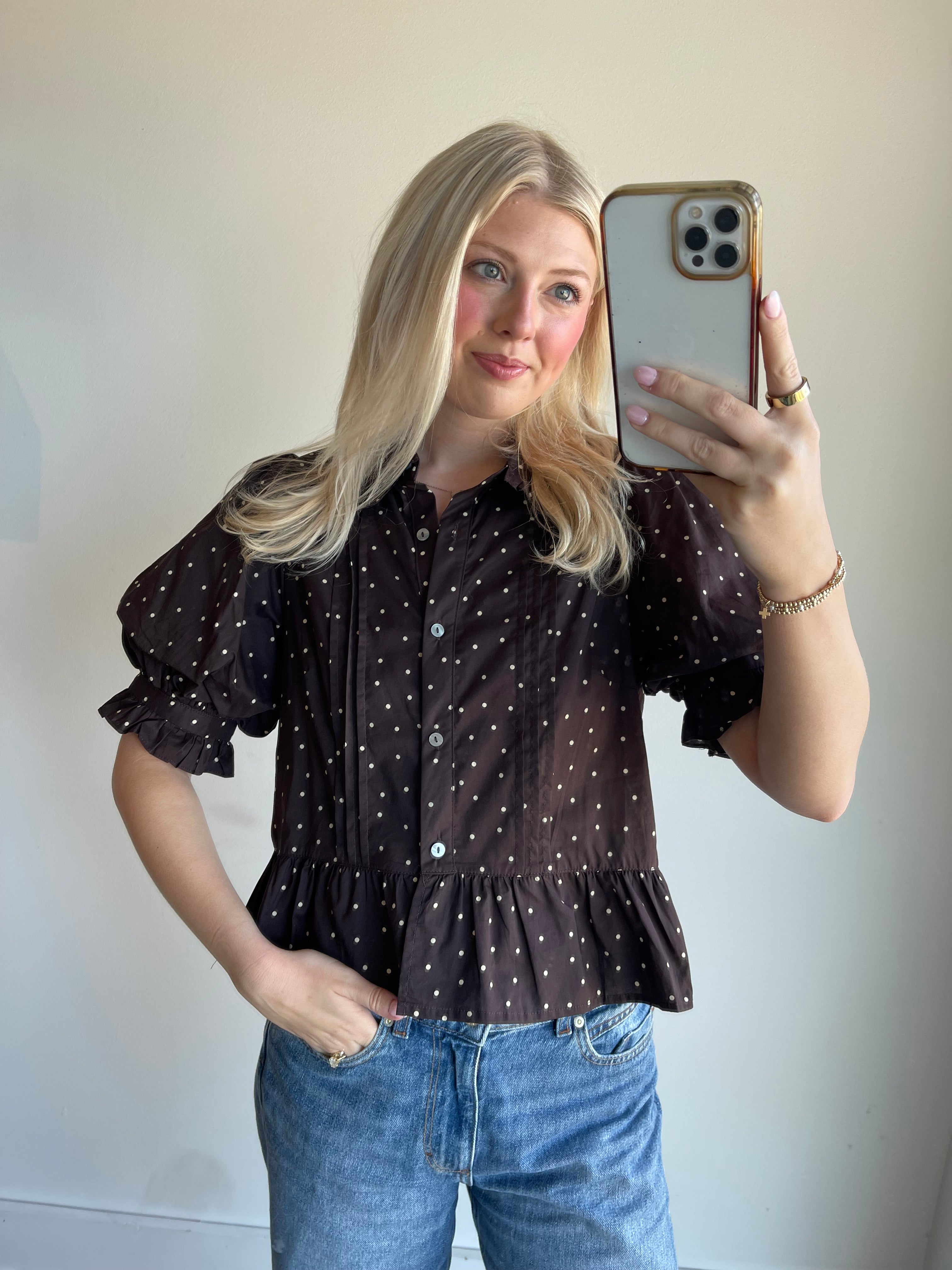 Maggie Polka Dot Blouse