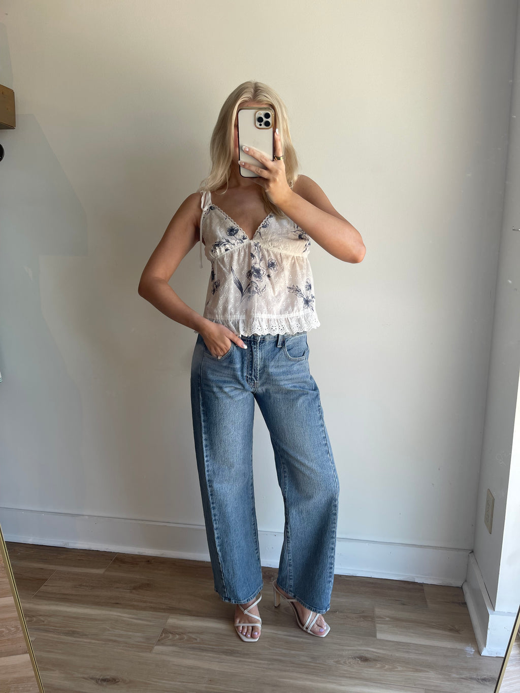 Lucie Eyelet Top