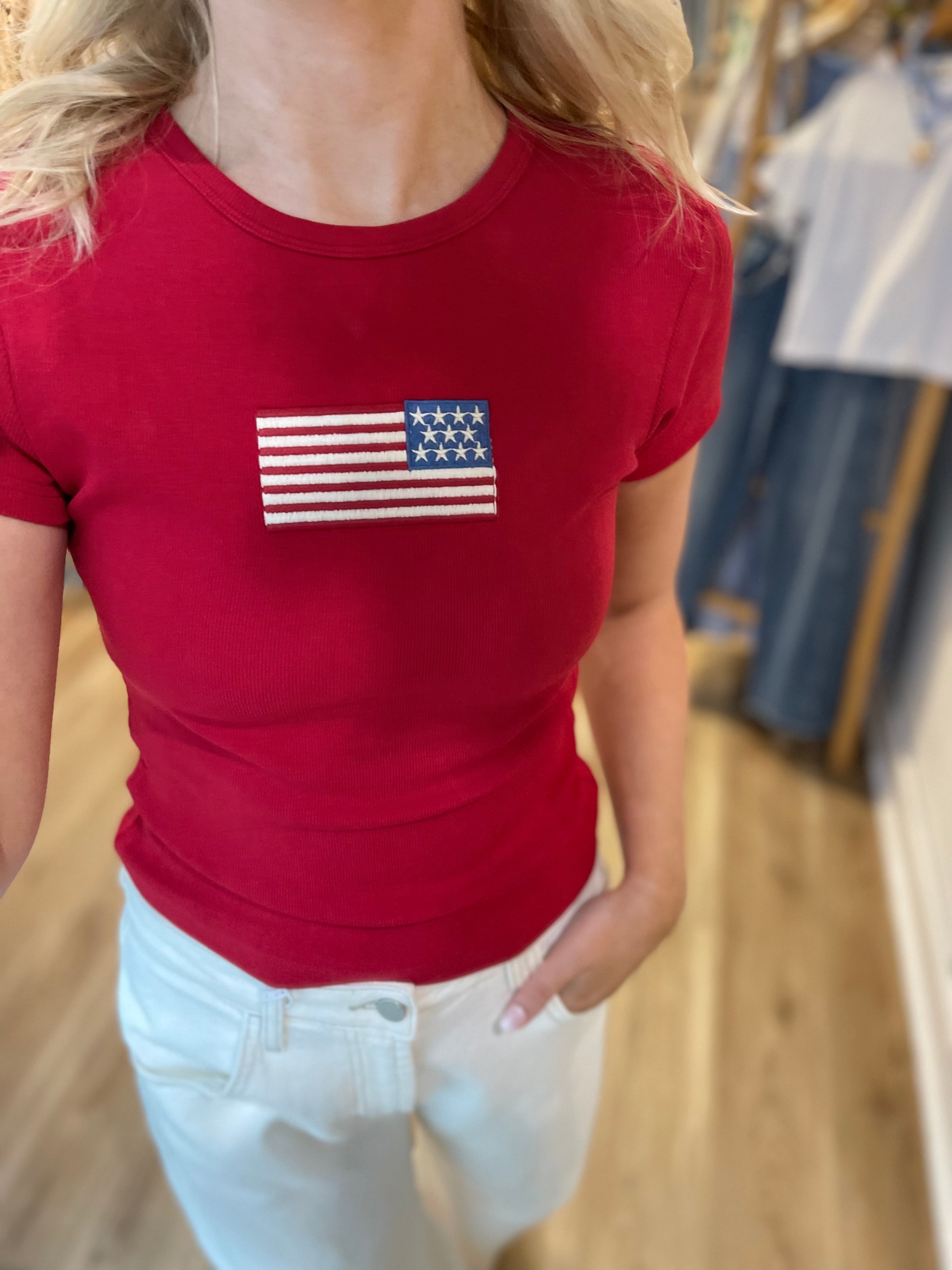 Flag Fitted Tee