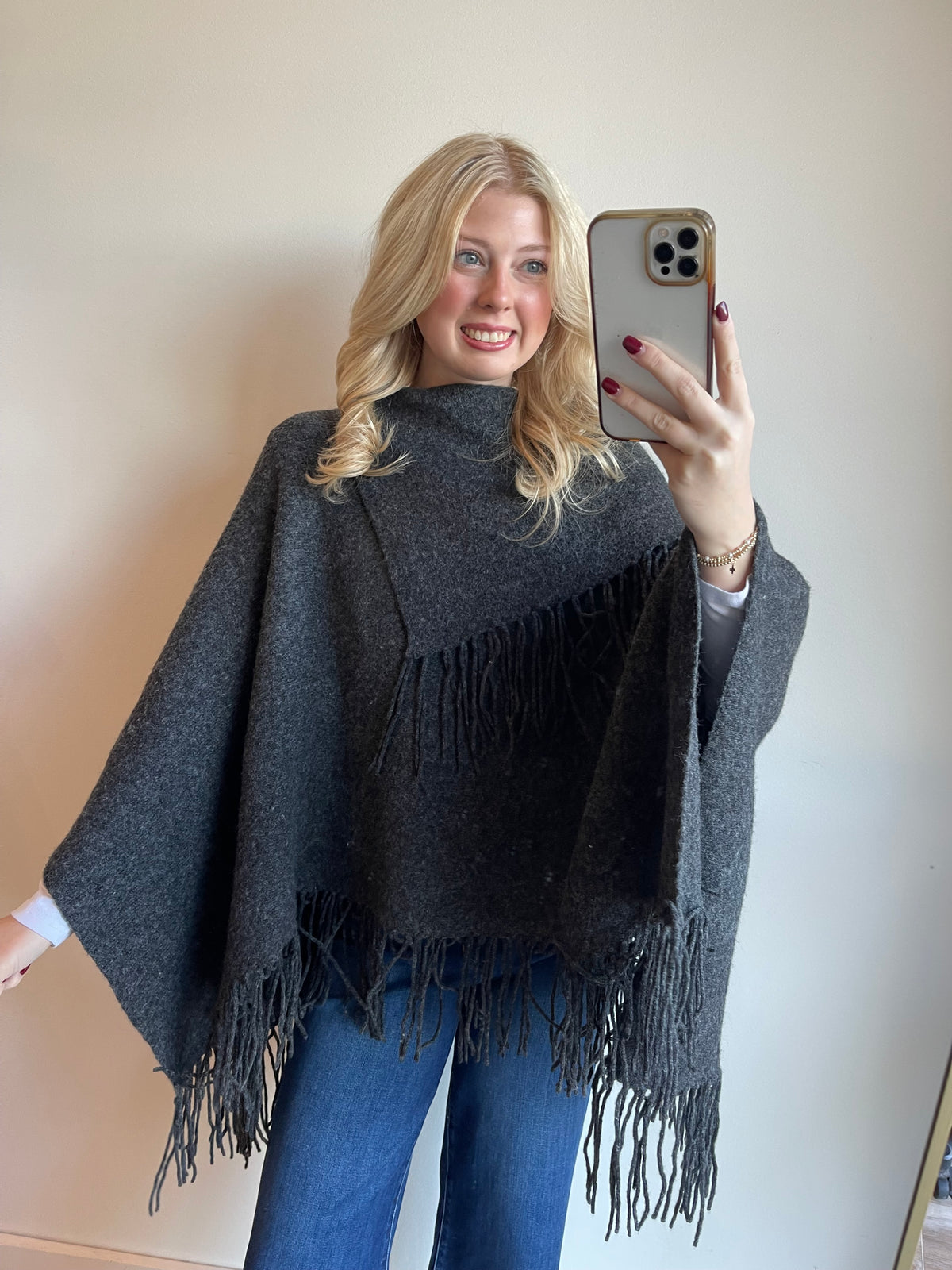 James Poncho Sweater