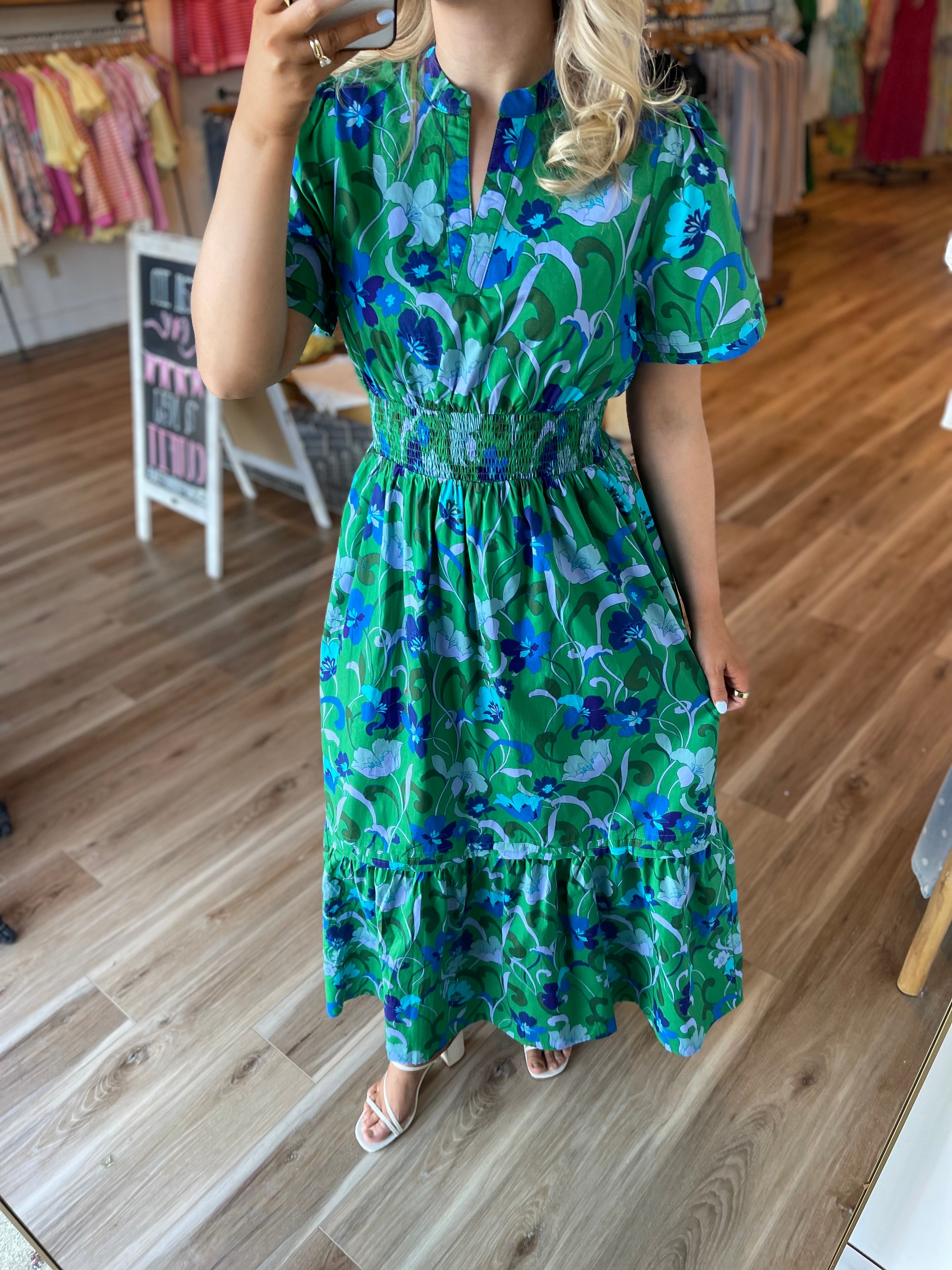 Lomeli Floral Poplin Maxi Dress