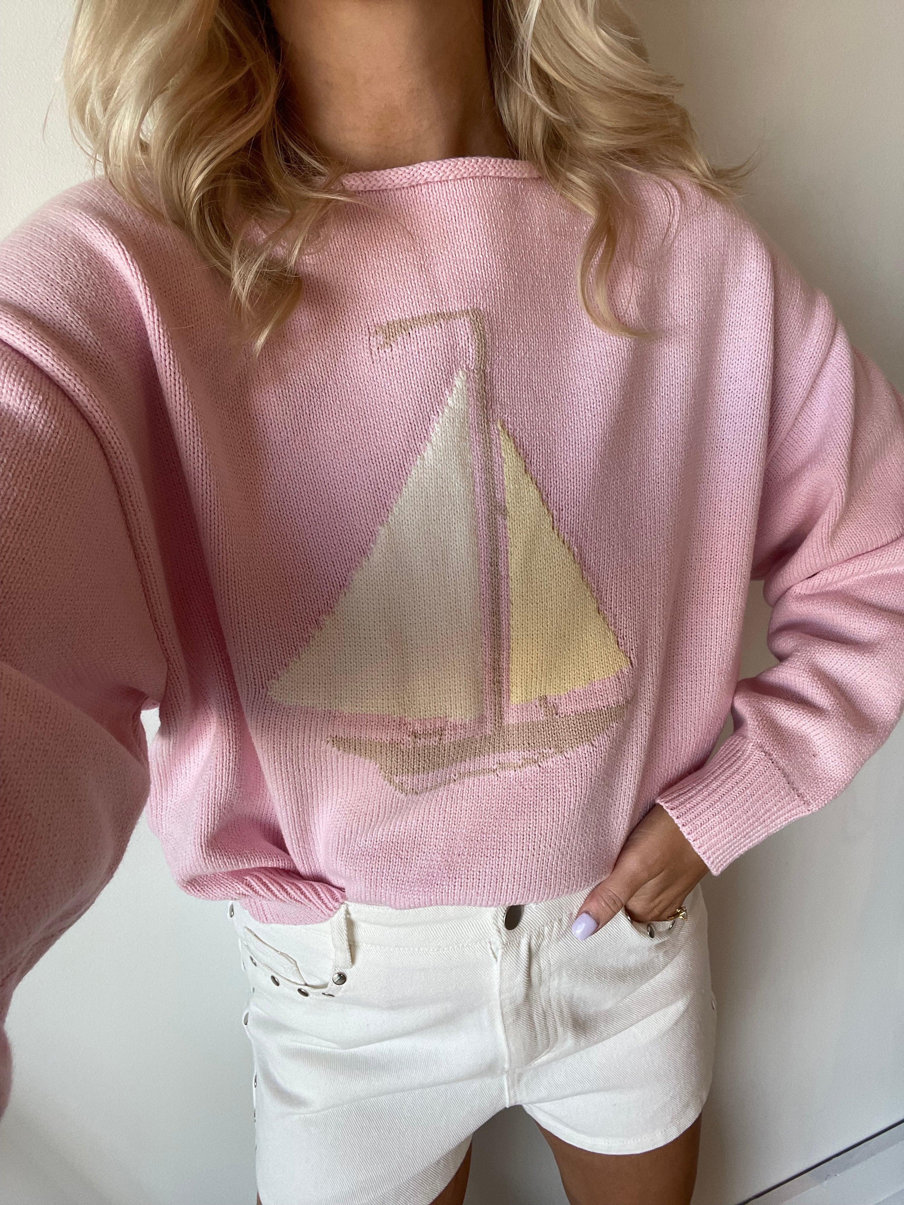 Sailboat Roll Neck Sweater