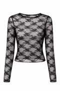 Sheer Lace Long Sleeve Top