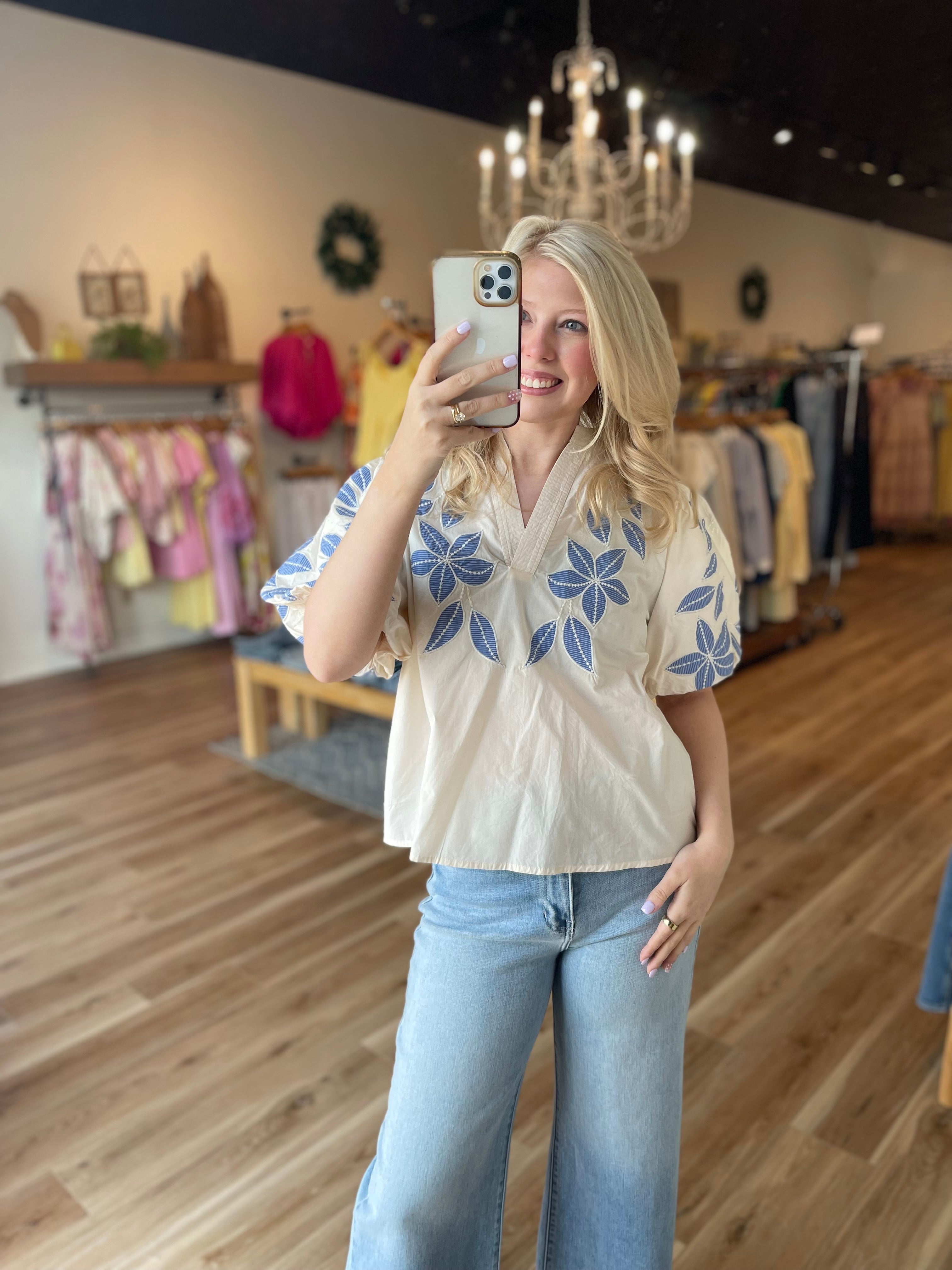 Mia Embroidered Top