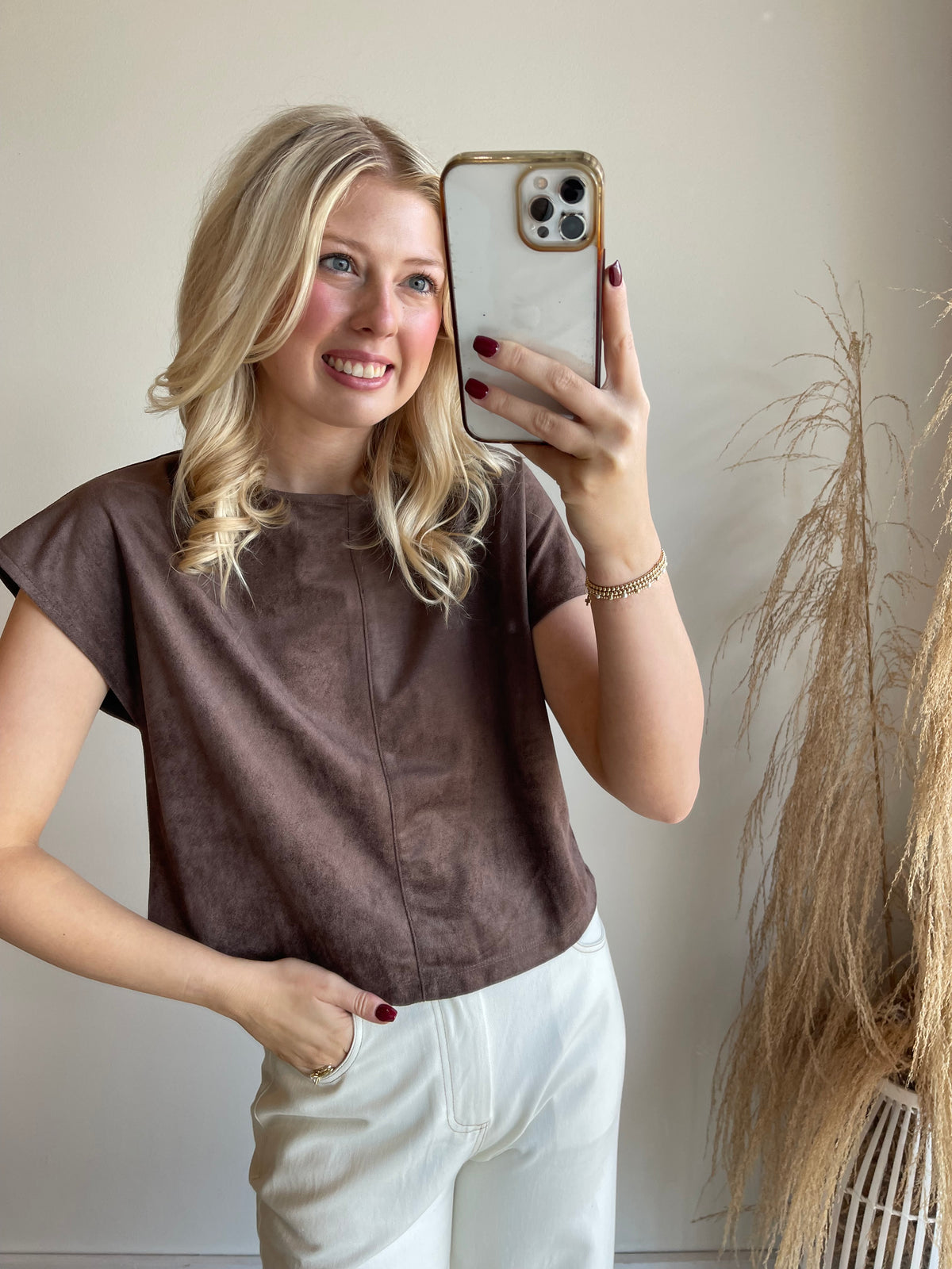 Camille Suede Top