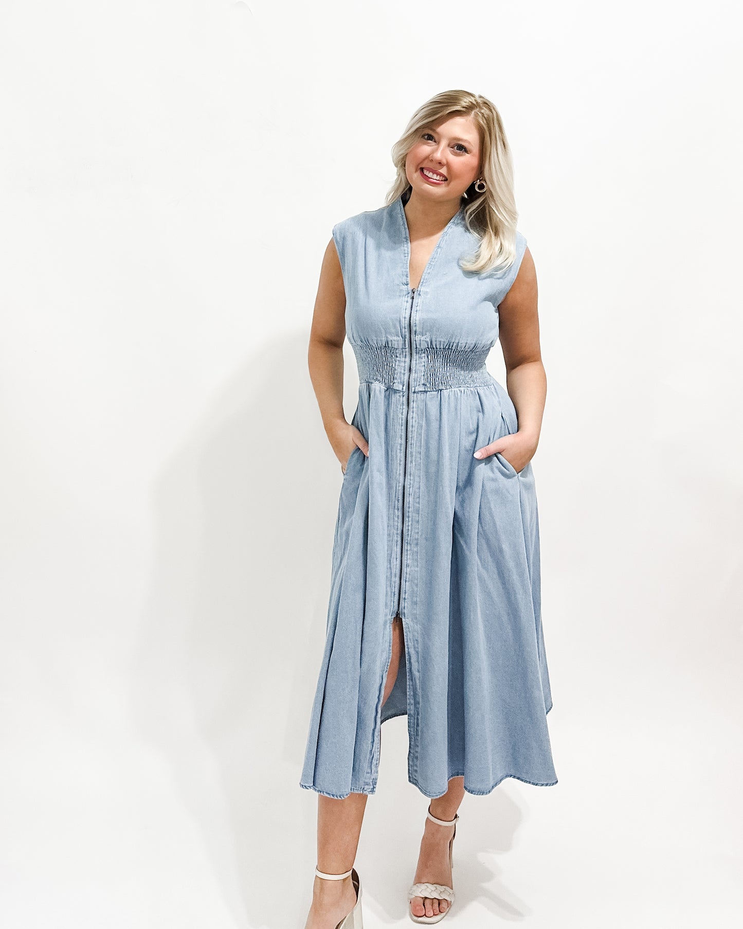 Dixie Denim Midi Dress