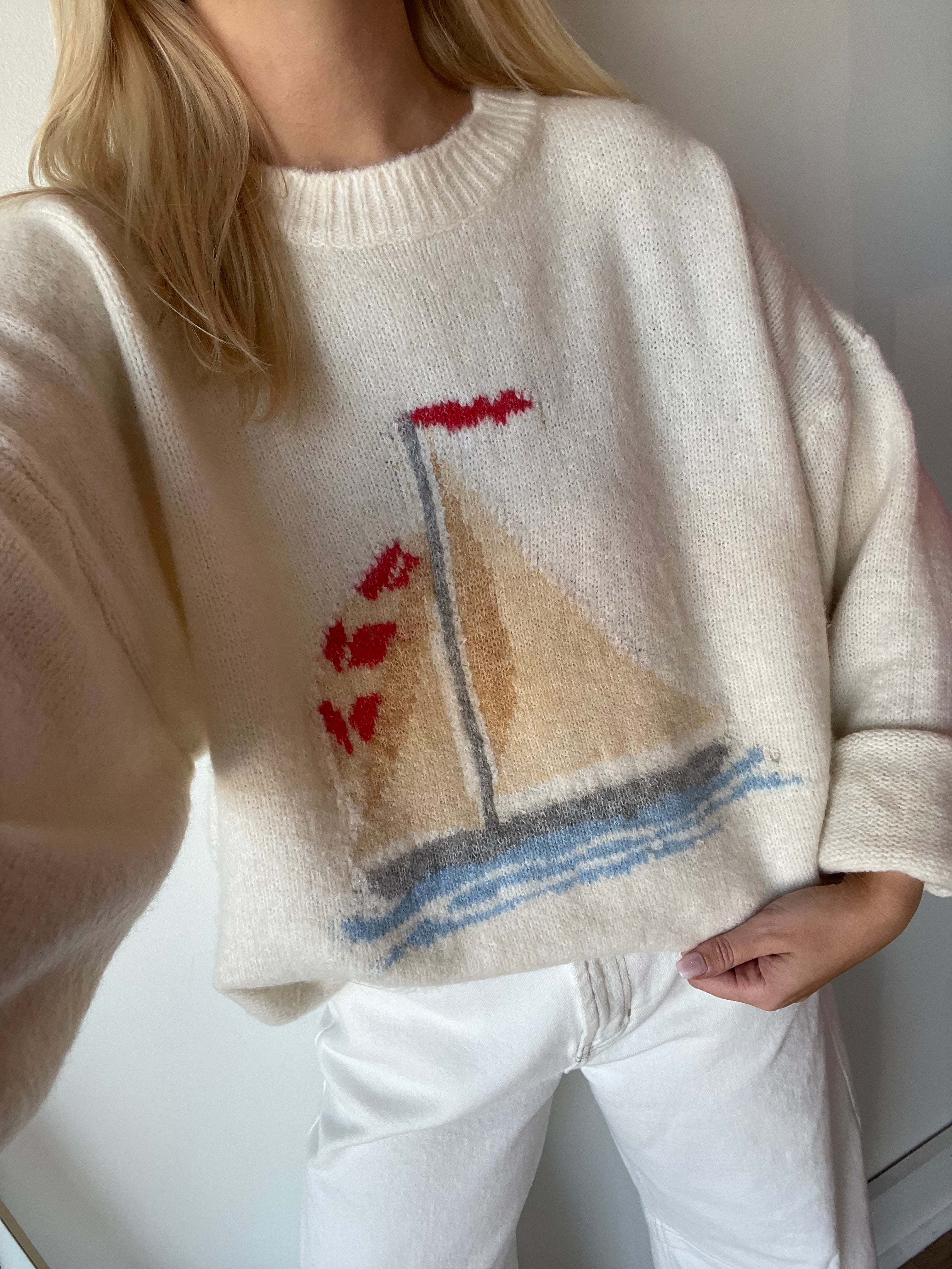 Sailboat Knit Sweater