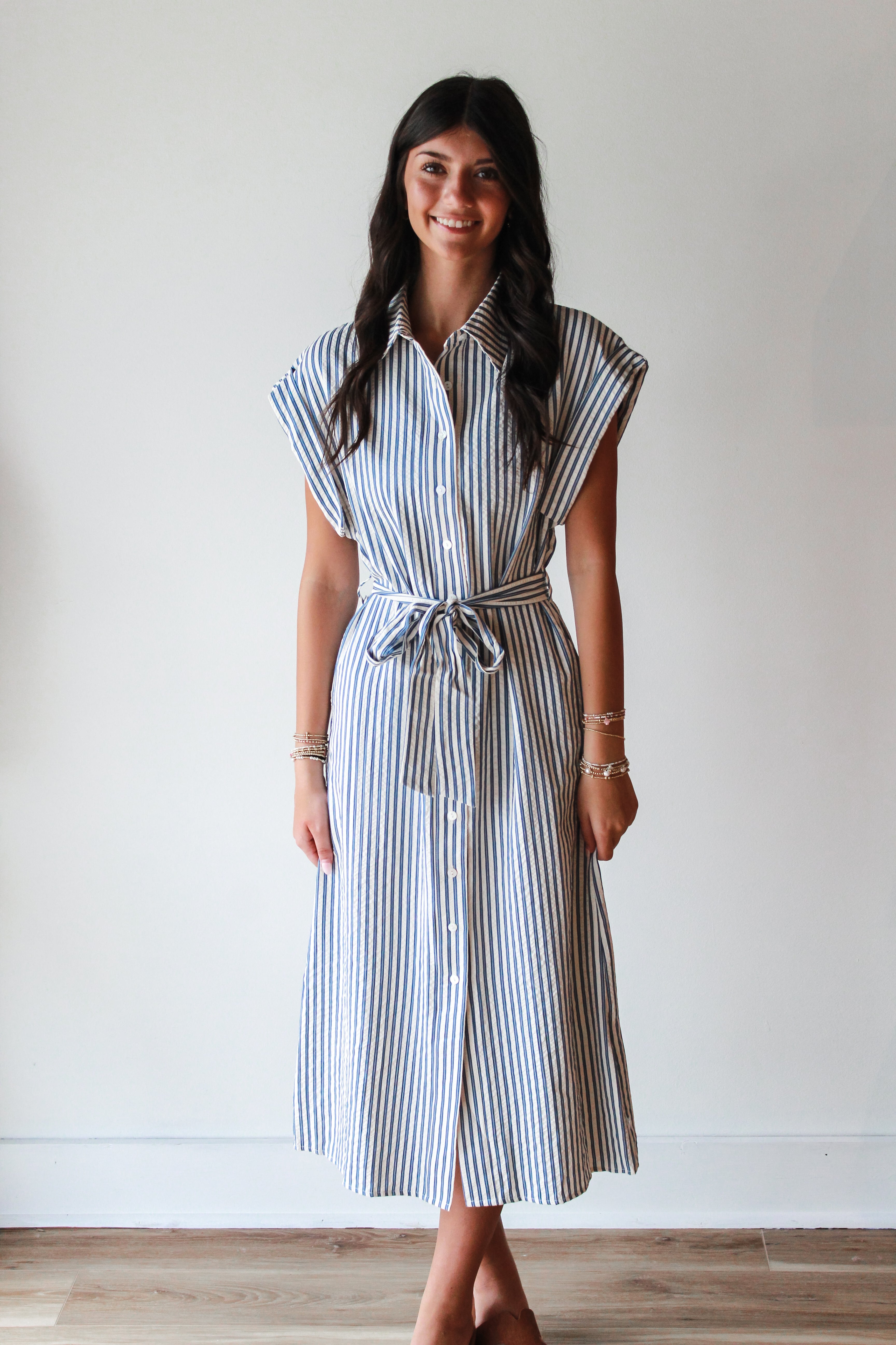 Beverly Button Midi Dress