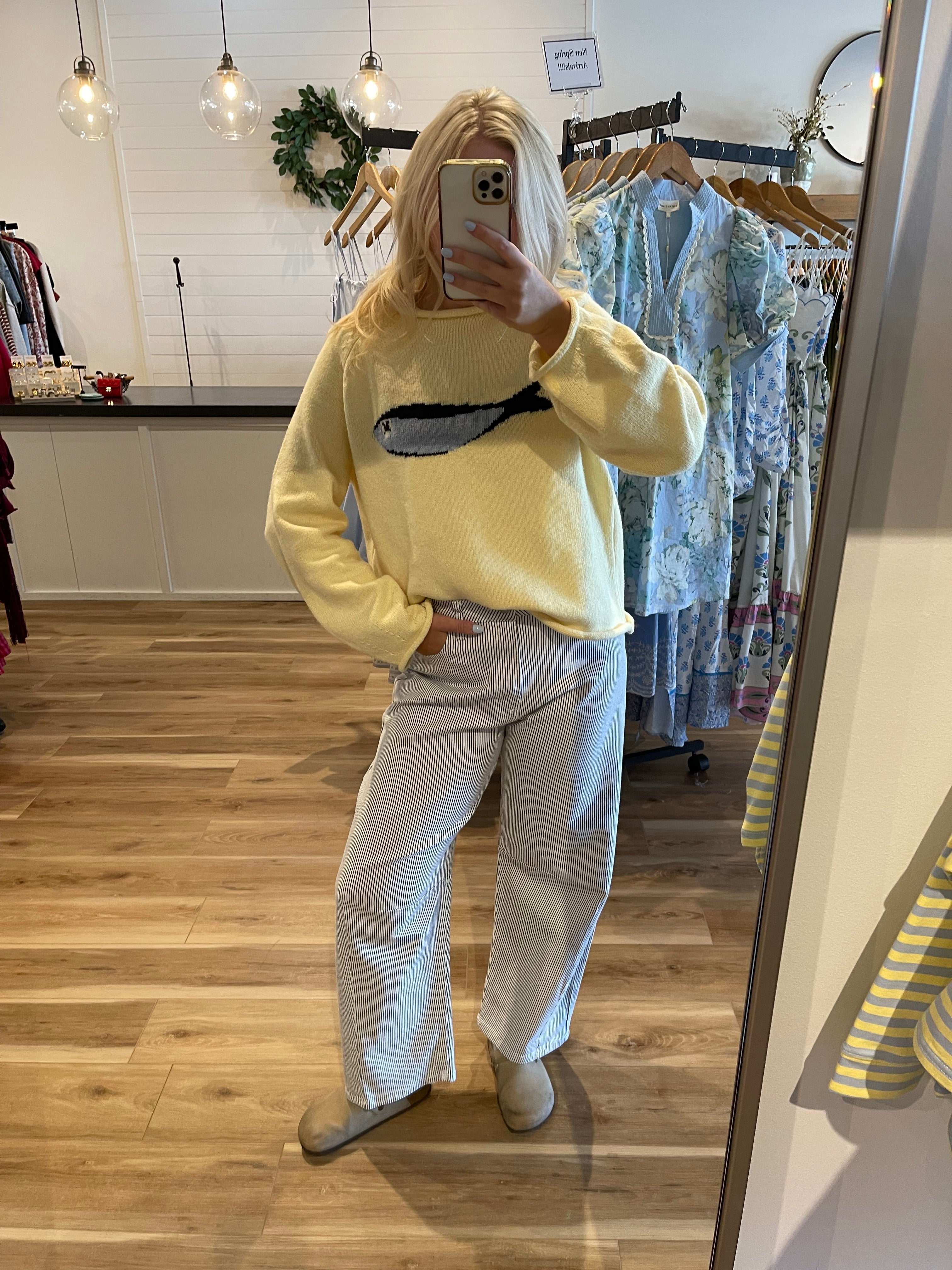 Striped Barrel Jeans