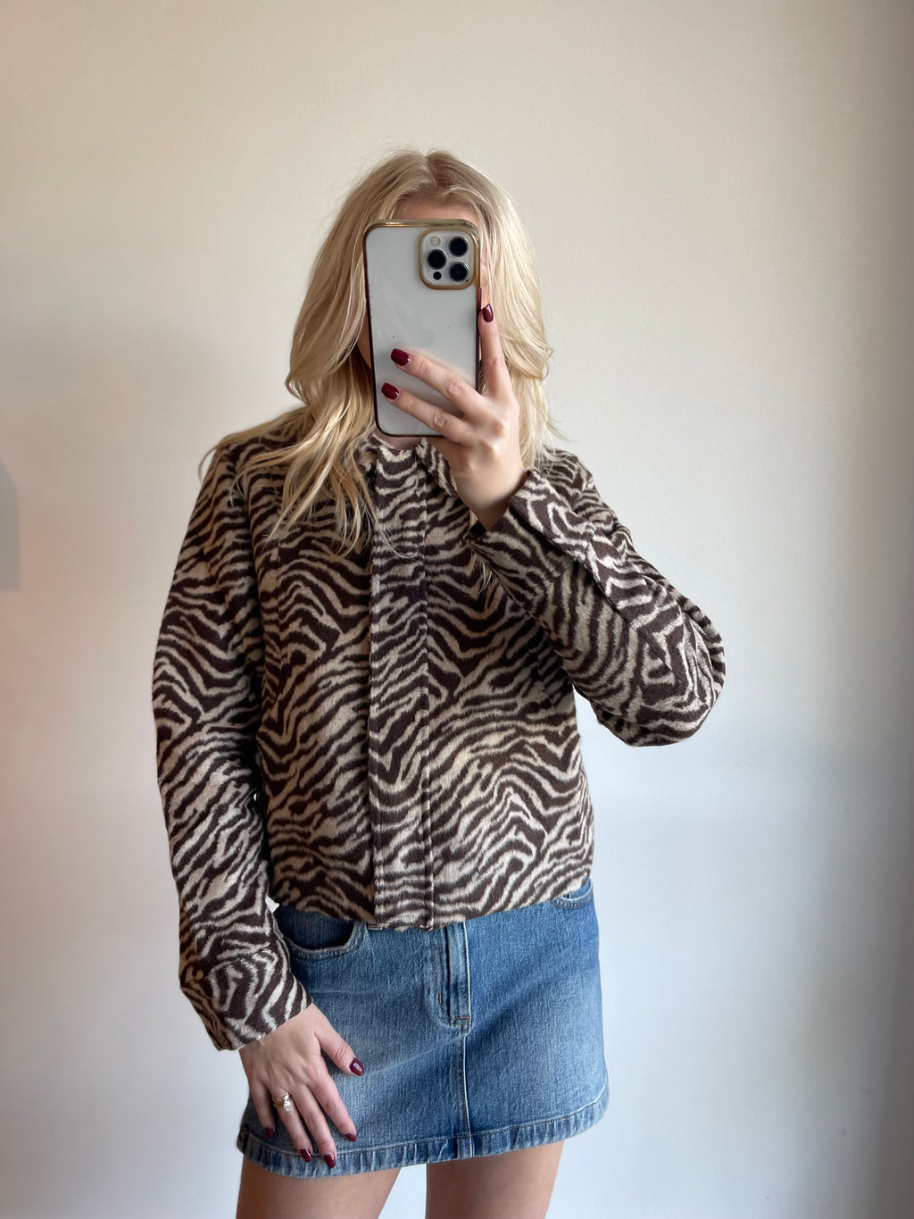 Zebra Cropped Jacket