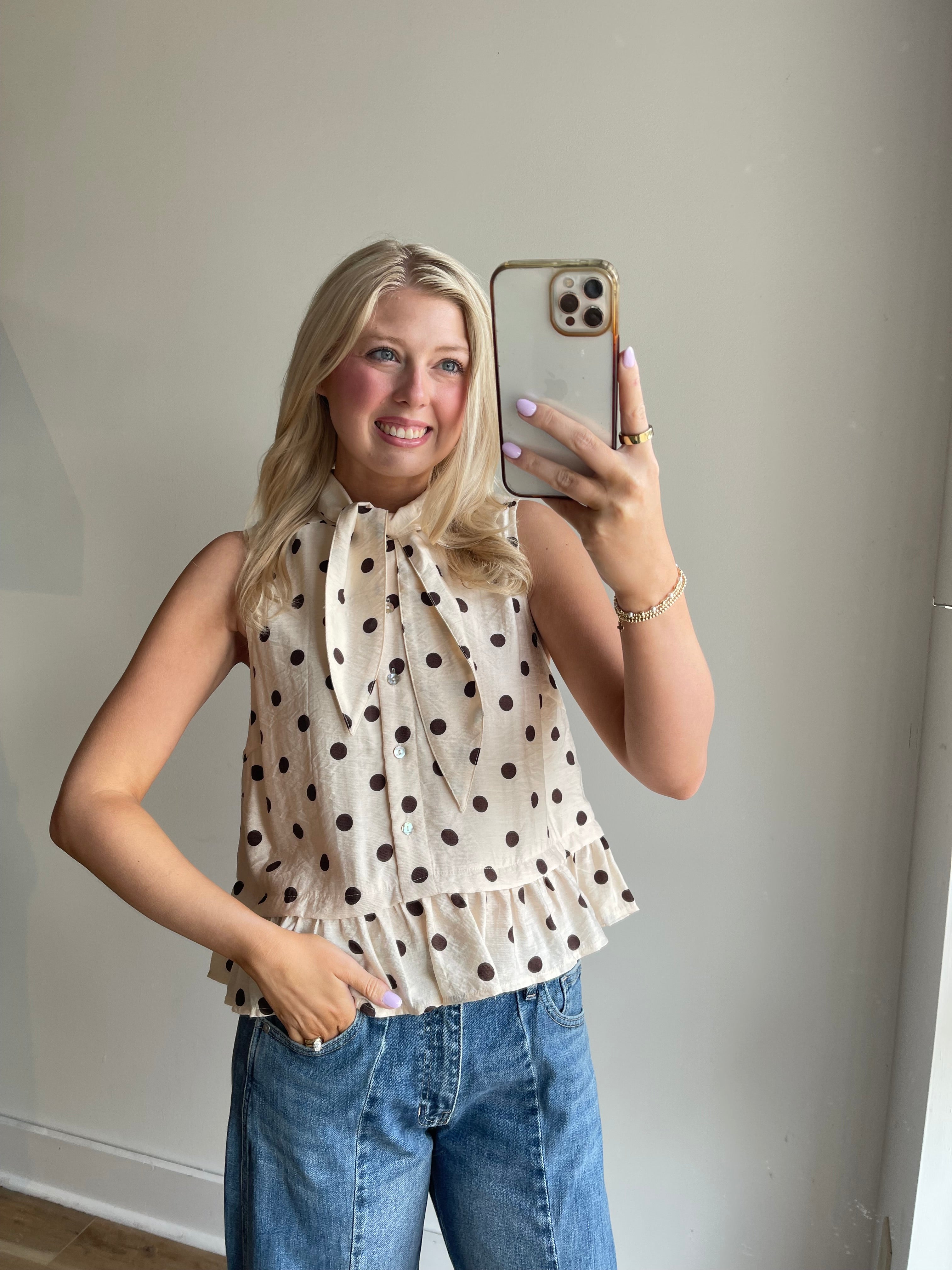 Baylor Polka Dot Blouse