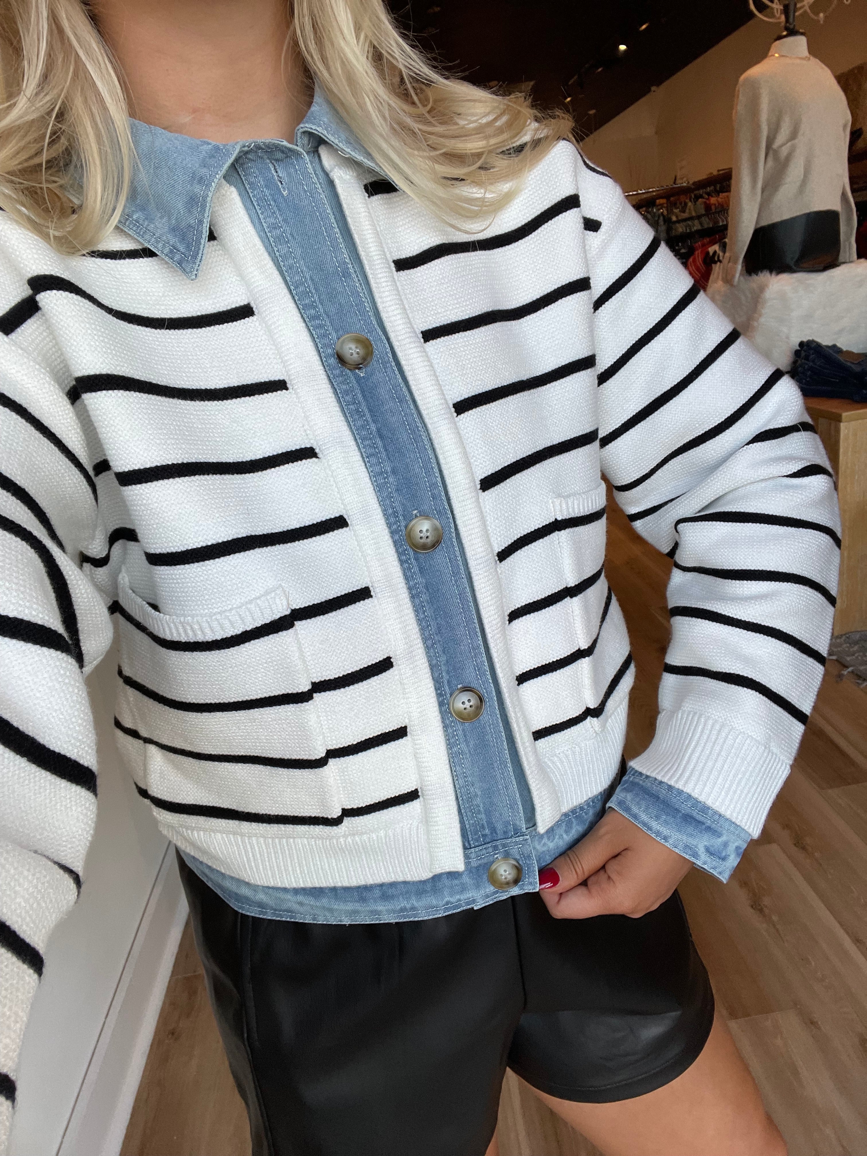 Elloise Striped Cardigan