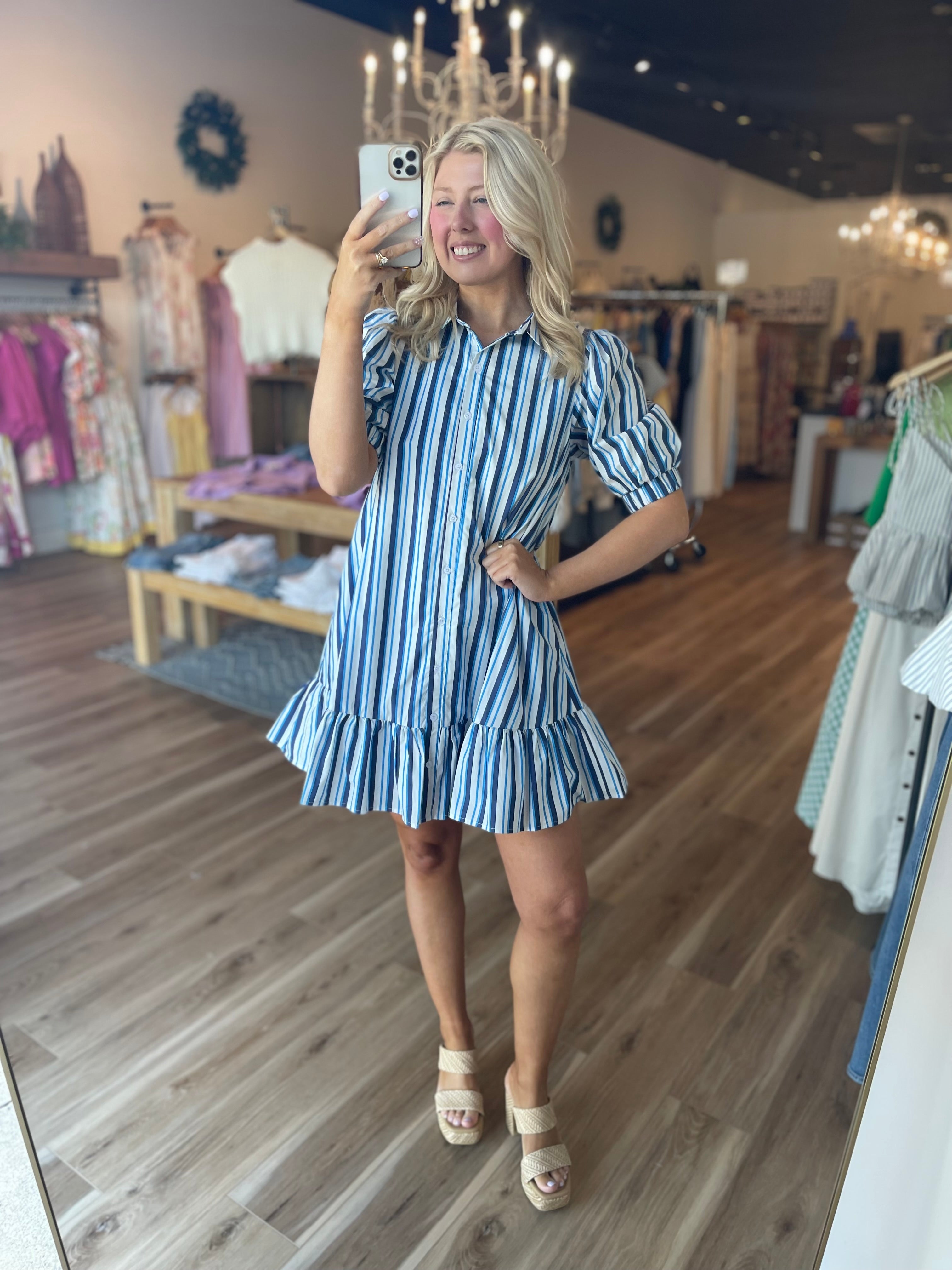 Sadie Stripe Shift Dress