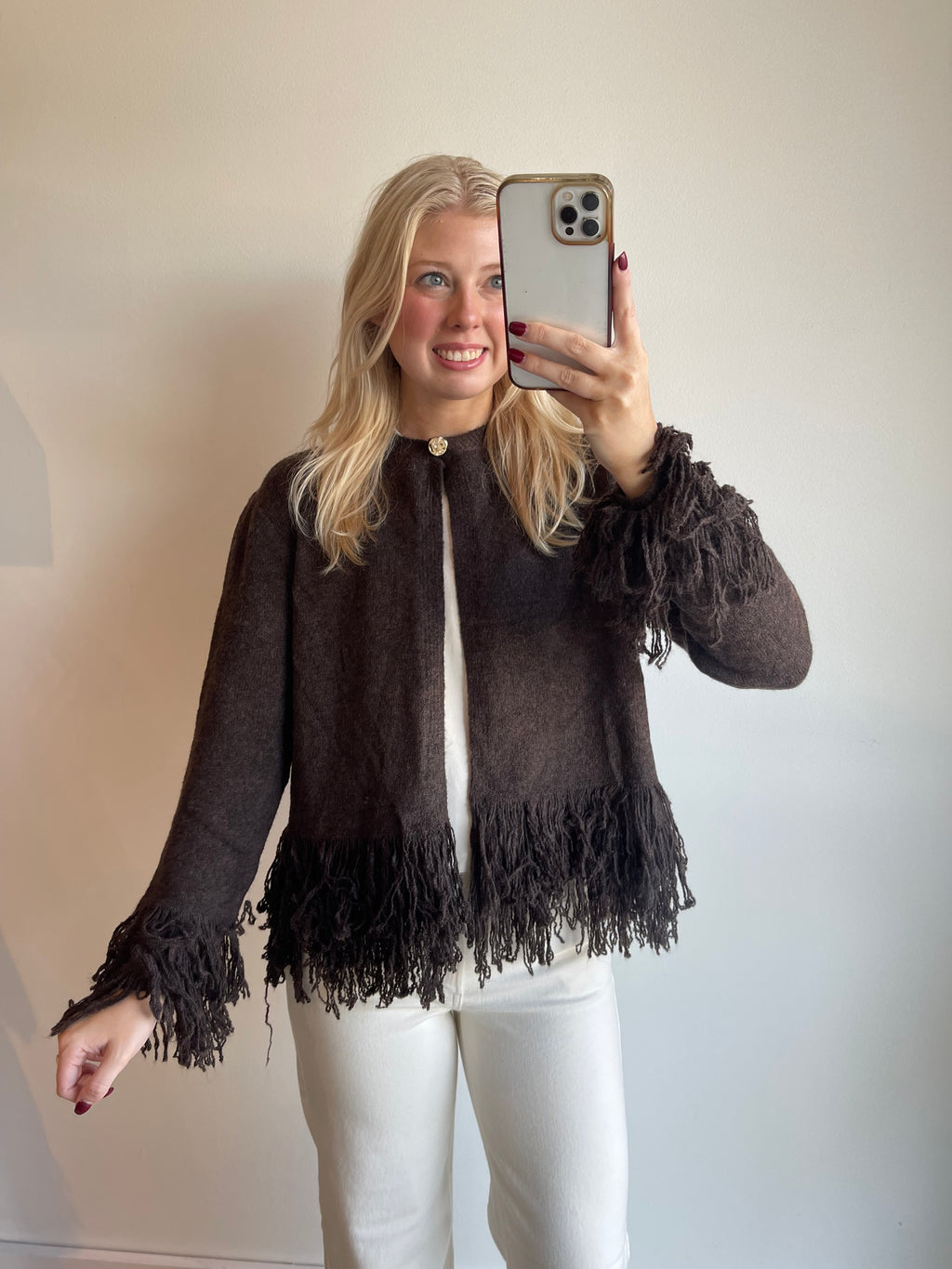 Priscilla Fringe Cardigan