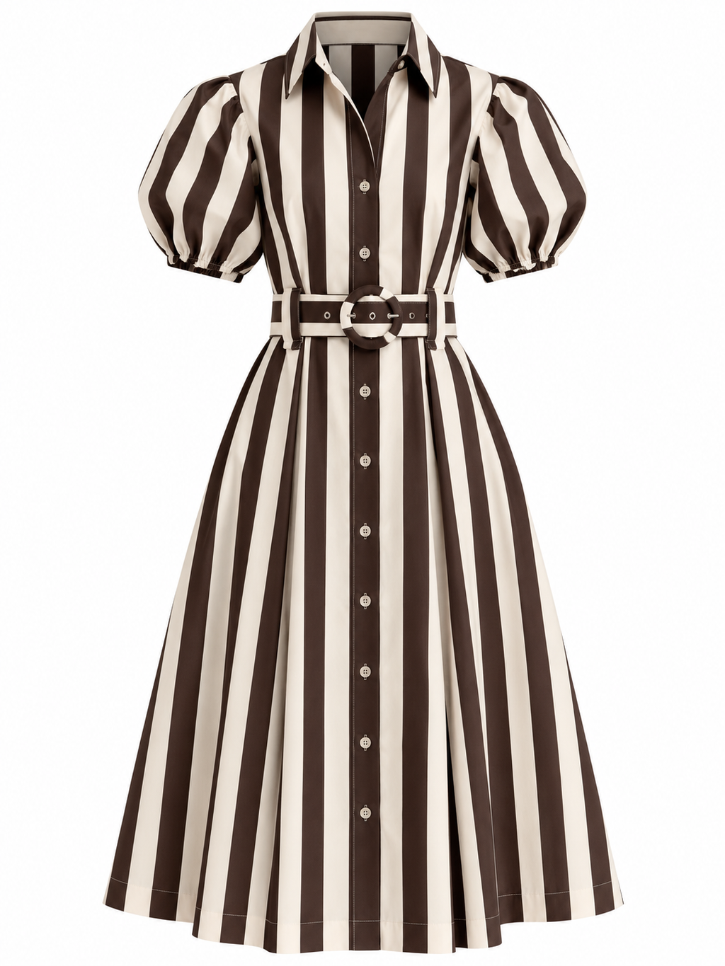 Flora Stripe Midi Dress