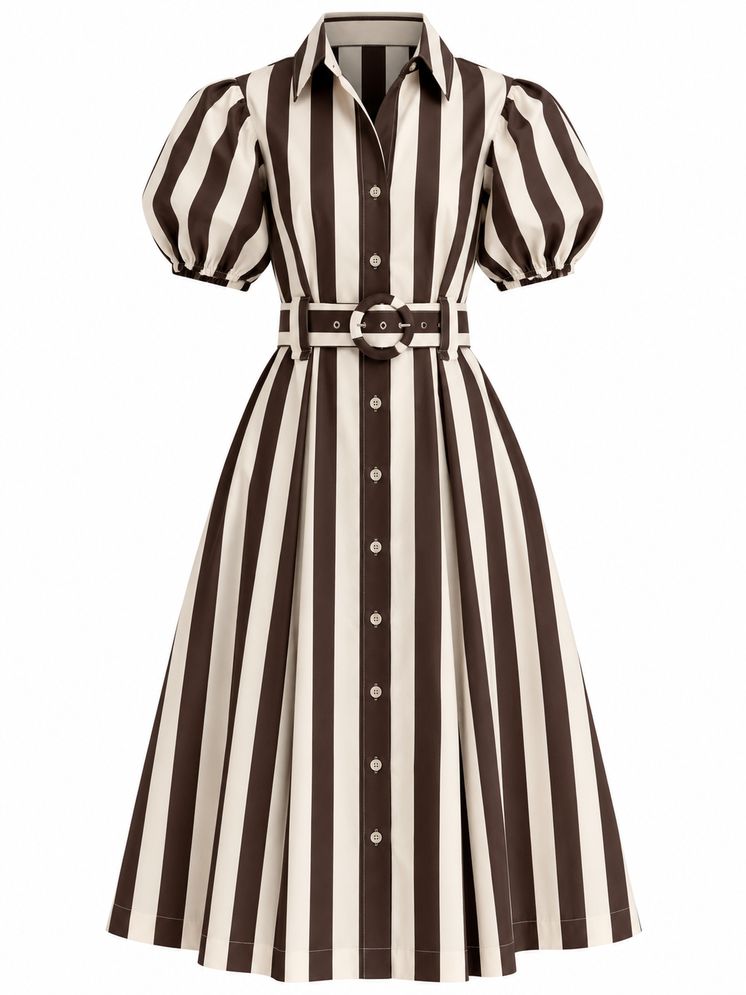 Flora Stripe Midi Dress