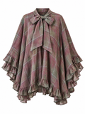 Addie Plaid Poncho Top