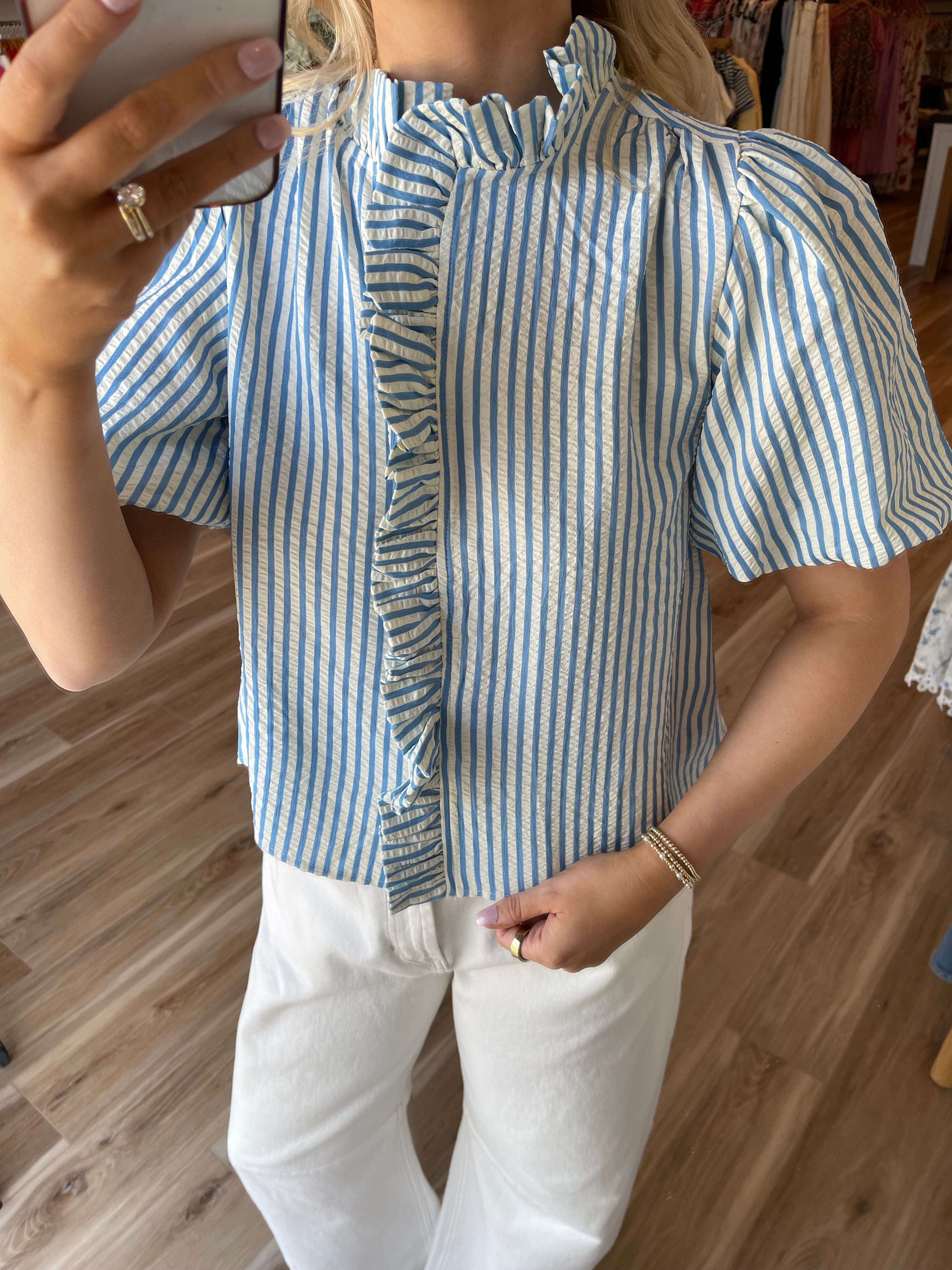 Presleigh Striped Top