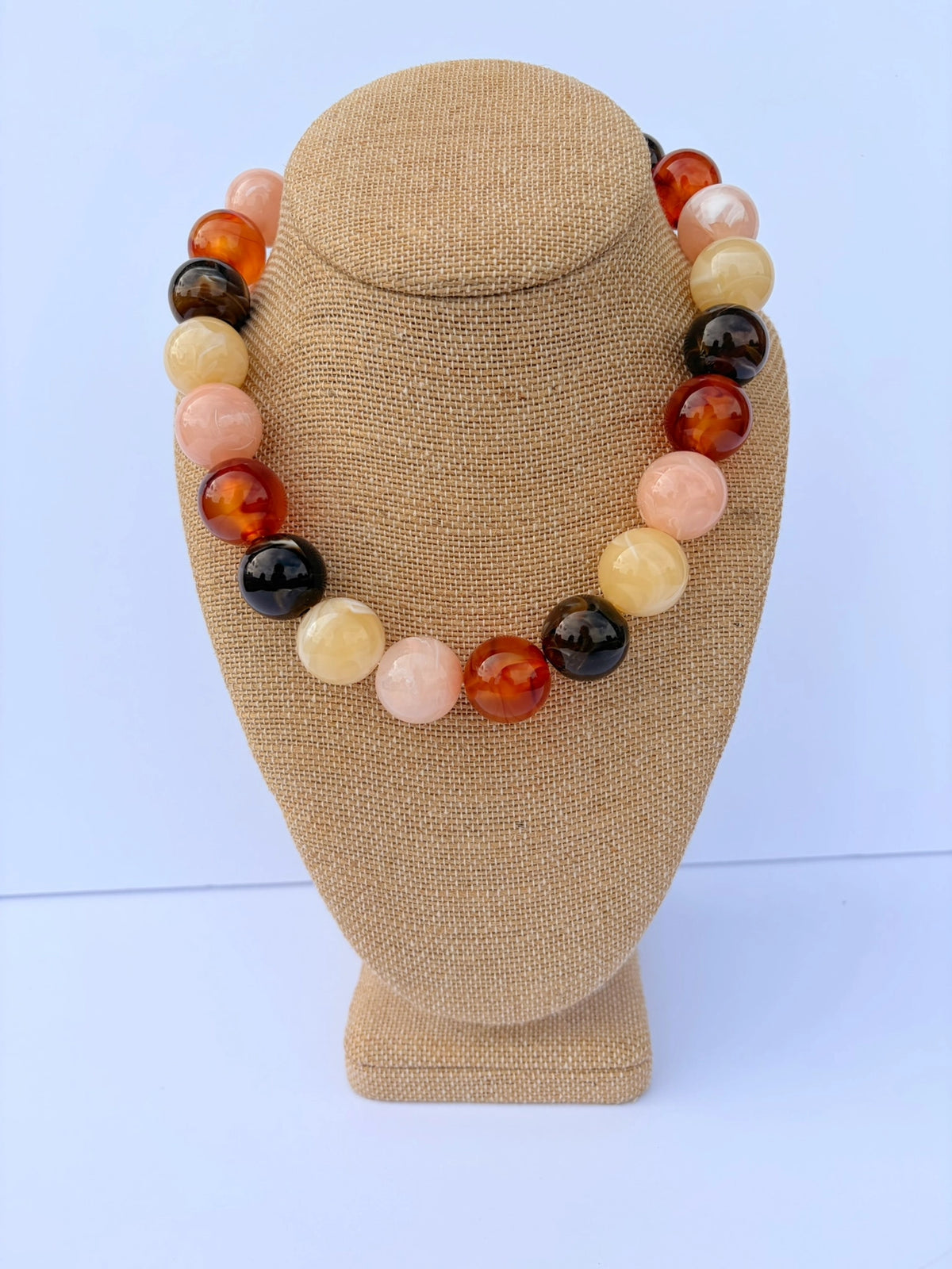 Brown Bauble Mix Necklace