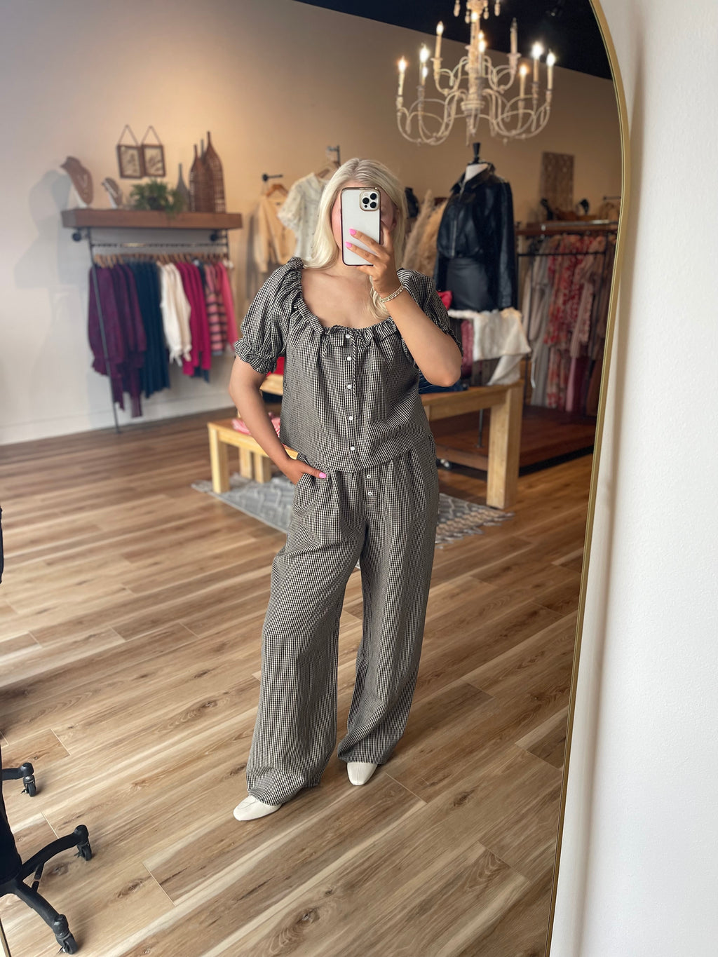 Matilda Gingham Top