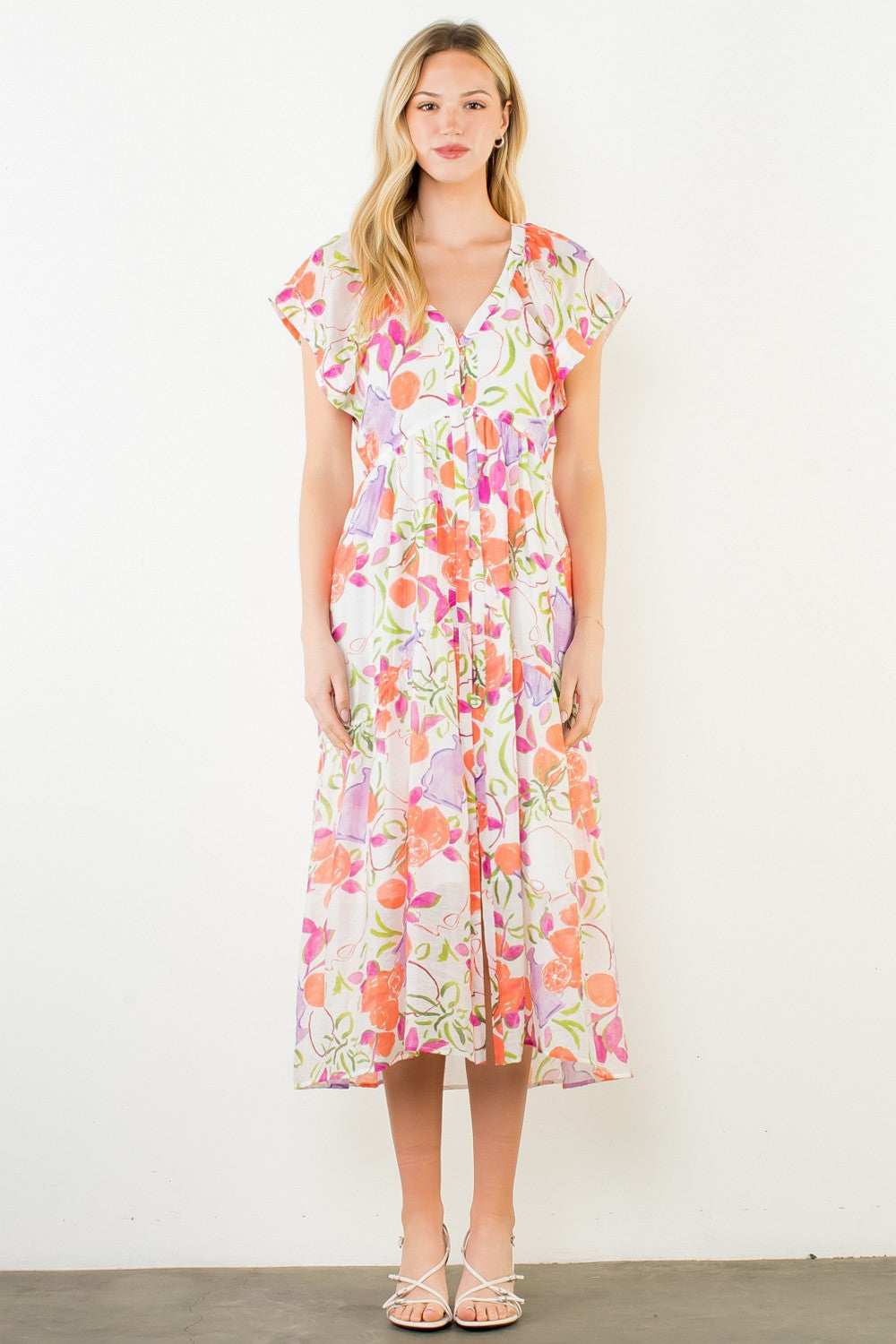 Macie Floral Midi Dress