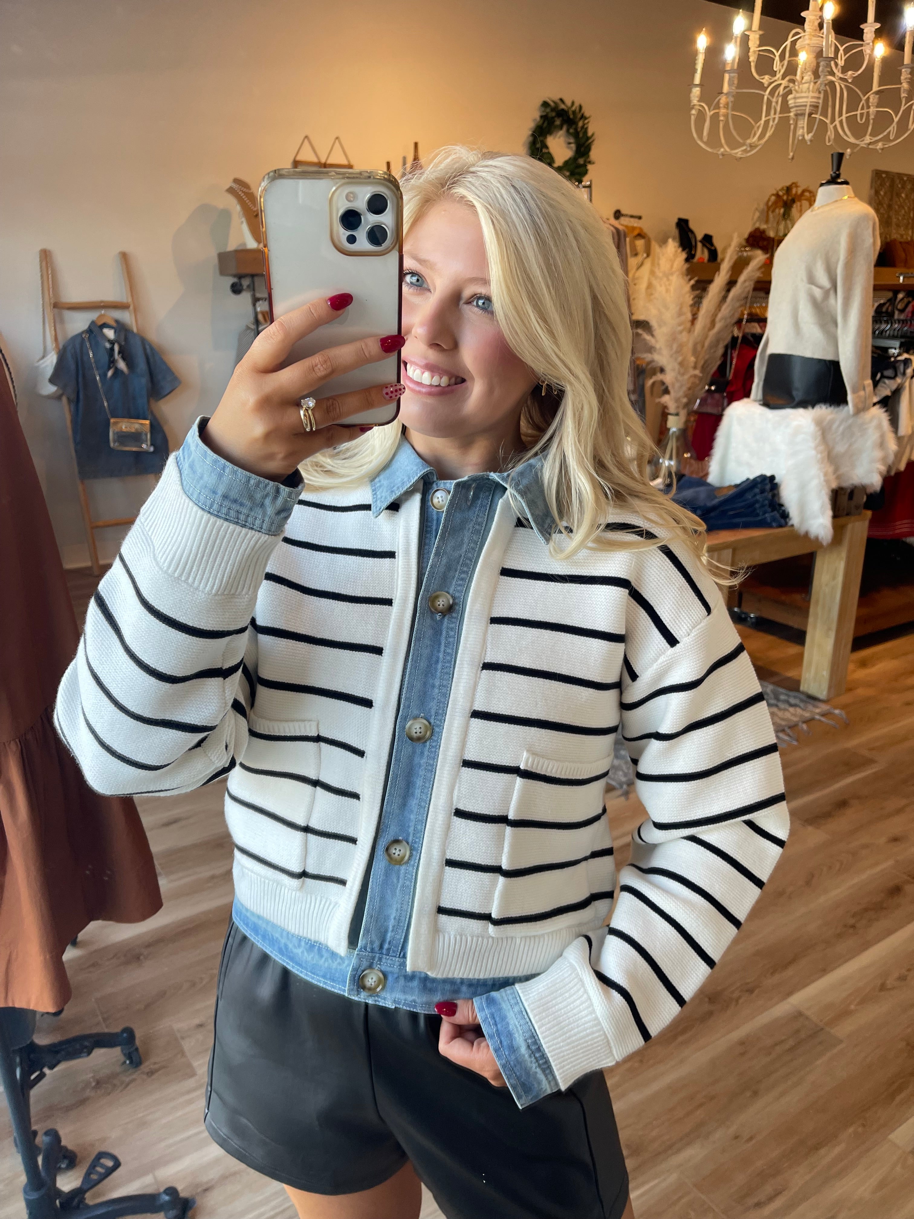 Elloise Striped Cardigan