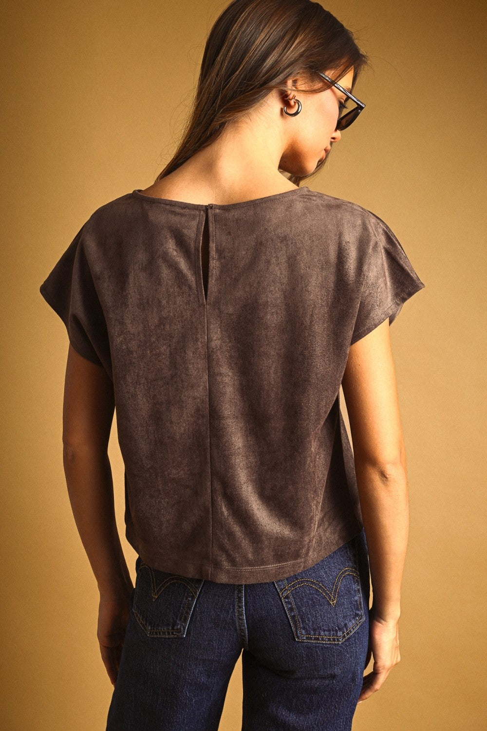 Camille Suede Top