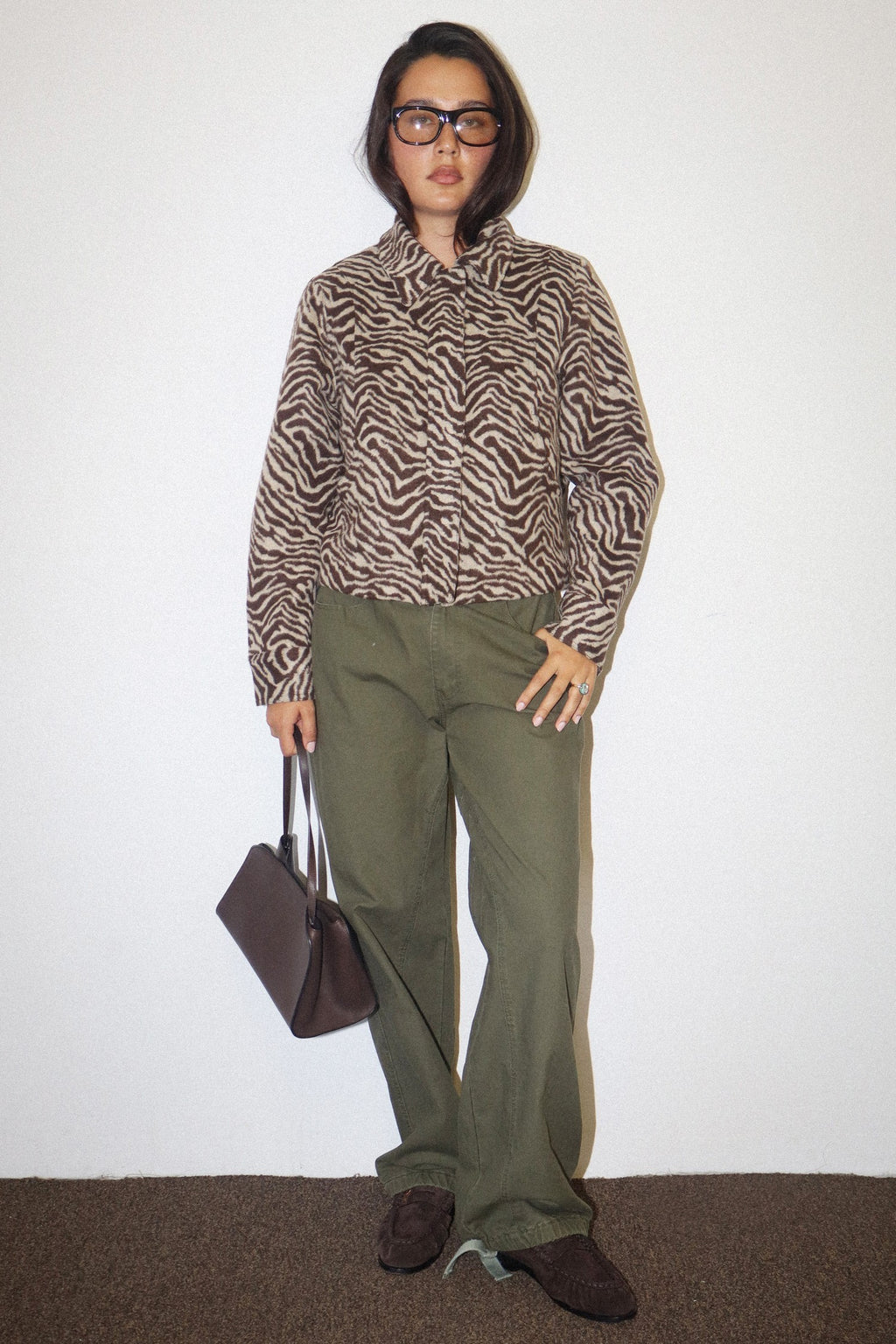 Zebra Cropped Jacket