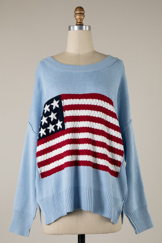 American Flag Sweater