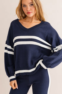 Varsity Oversized Stripe Sweater
