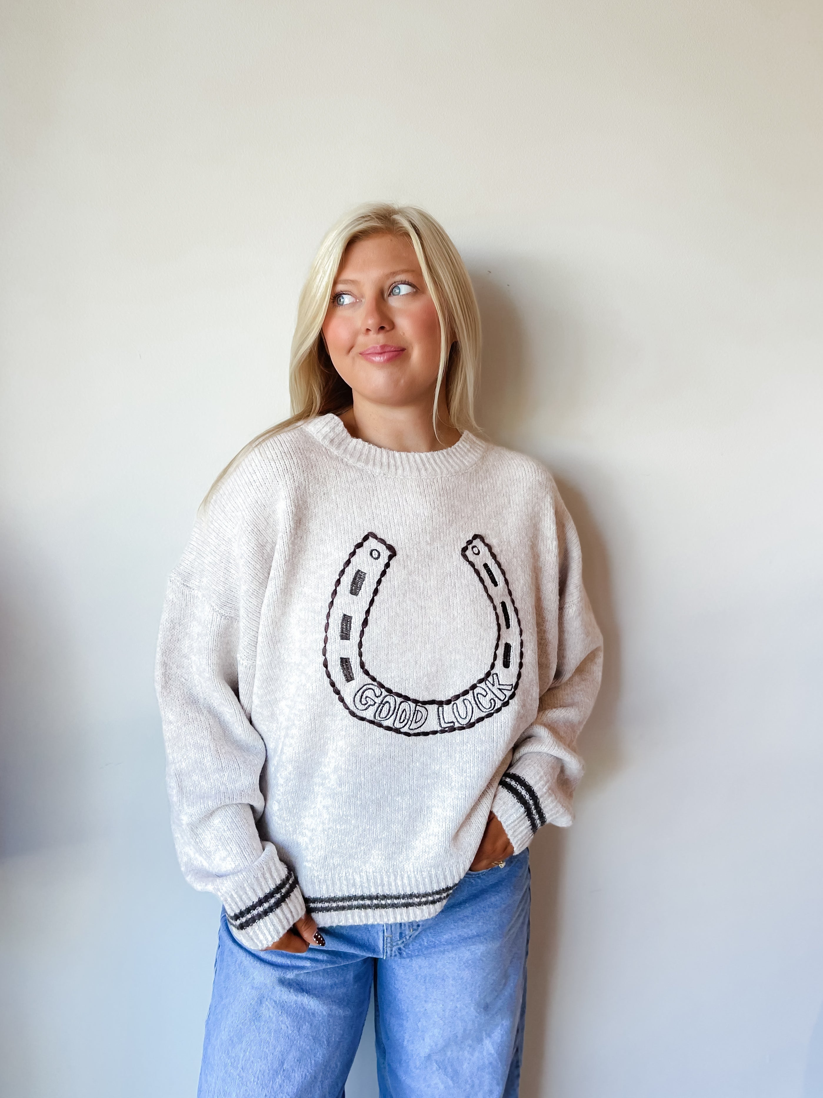 Good Luck Horseshoe Sweater