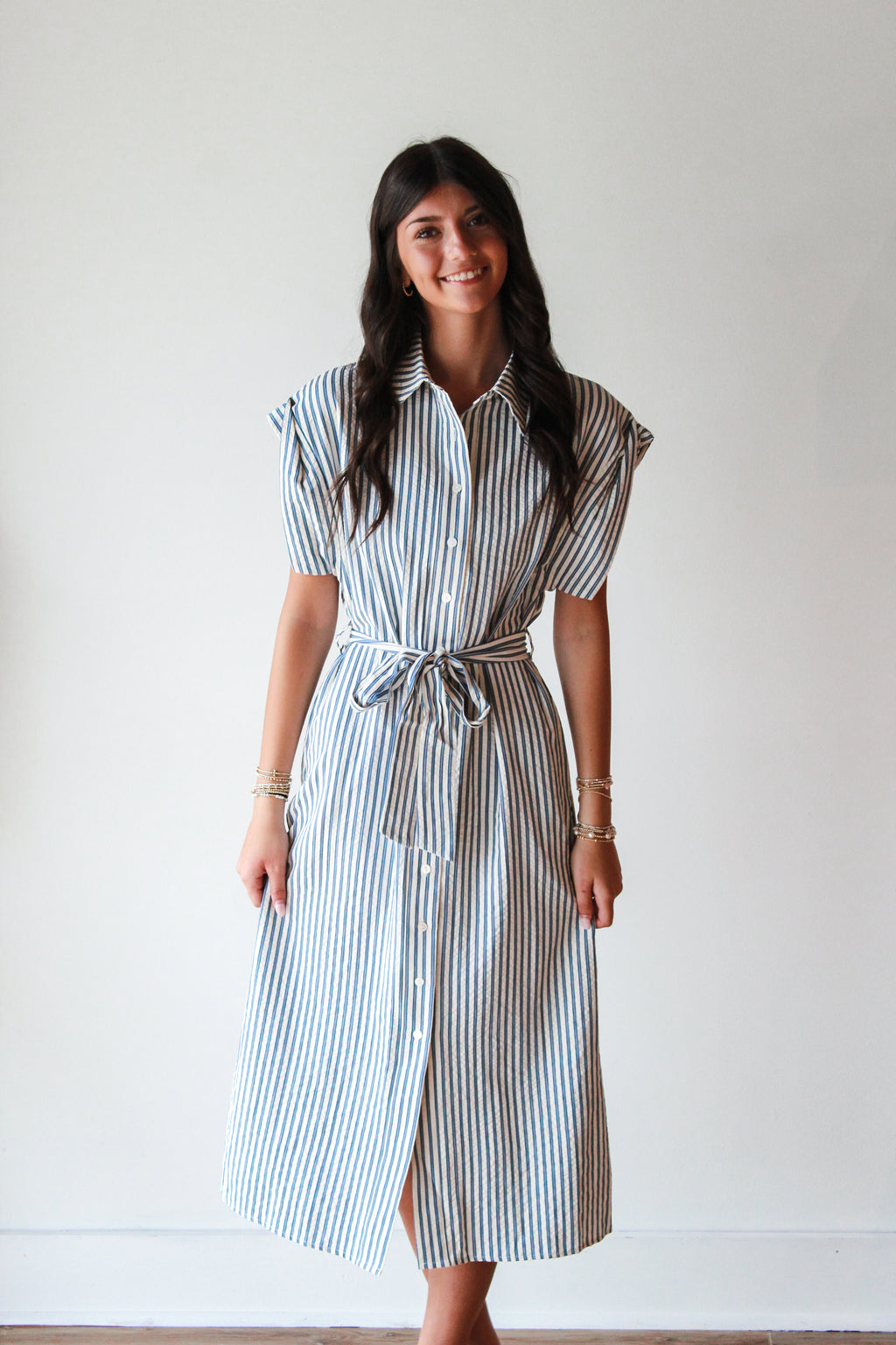 Beverly Button Midi Dress