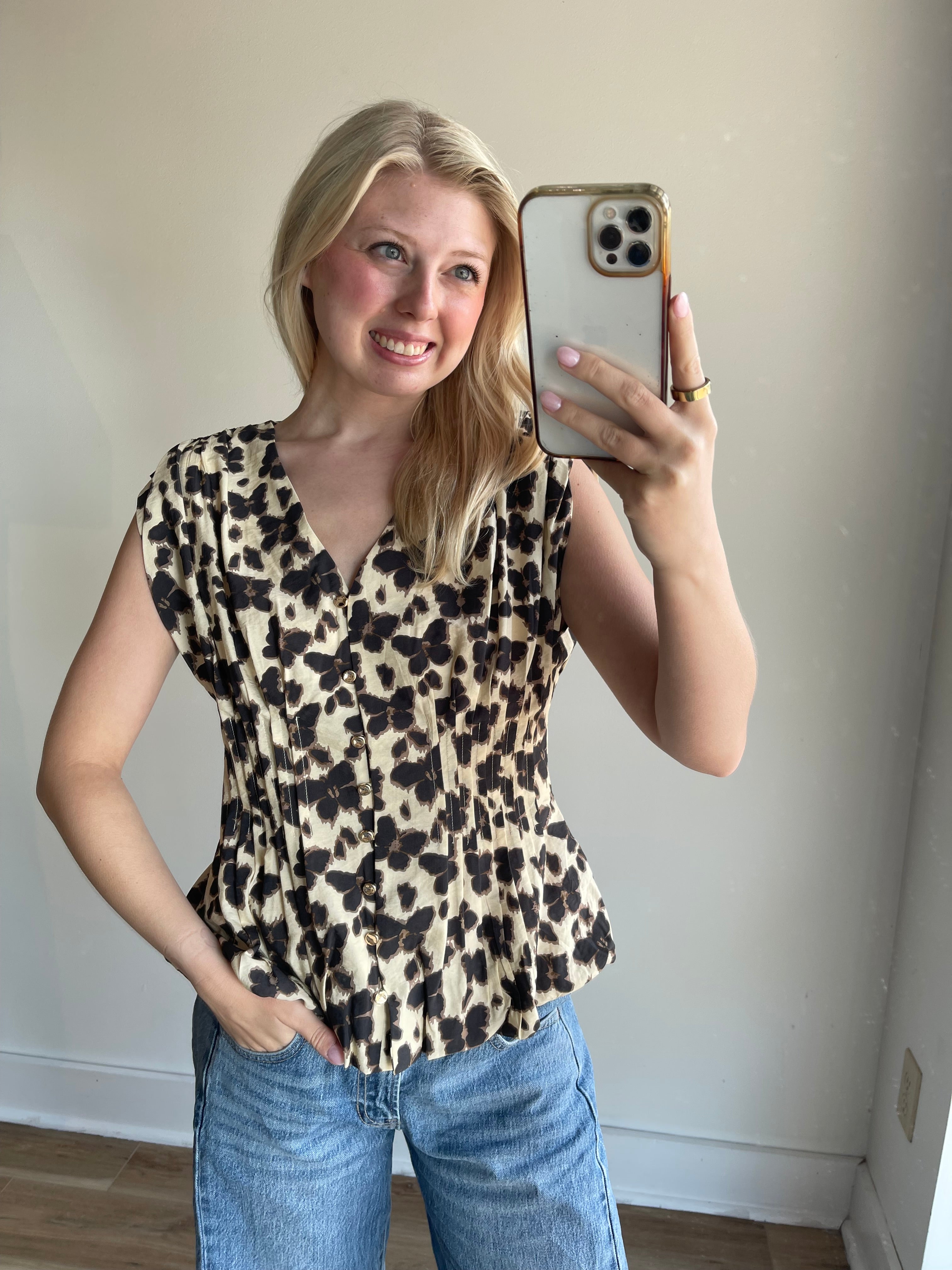 Chelsea Cheetah Top