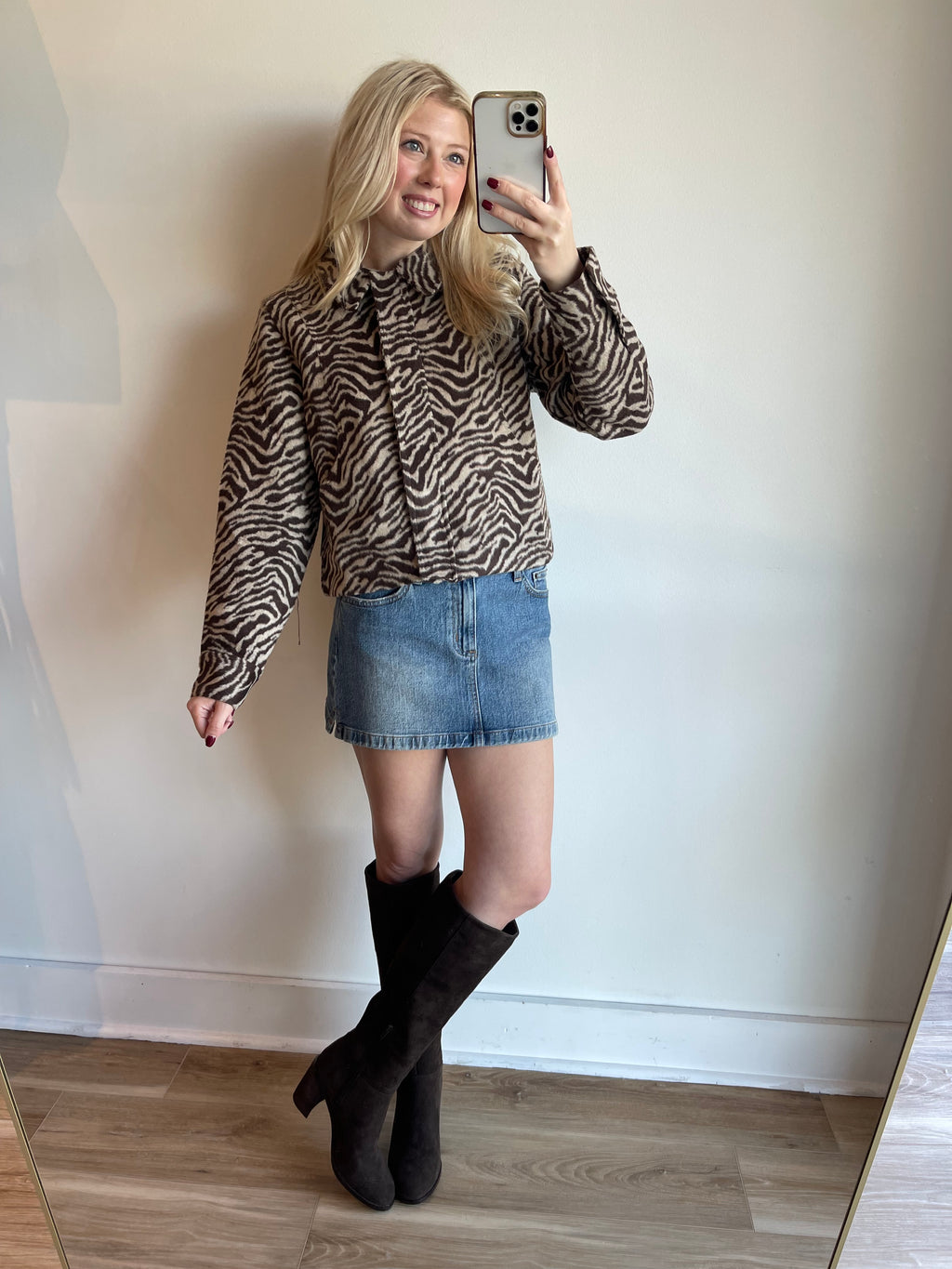 Zebra Cropped Jacket
