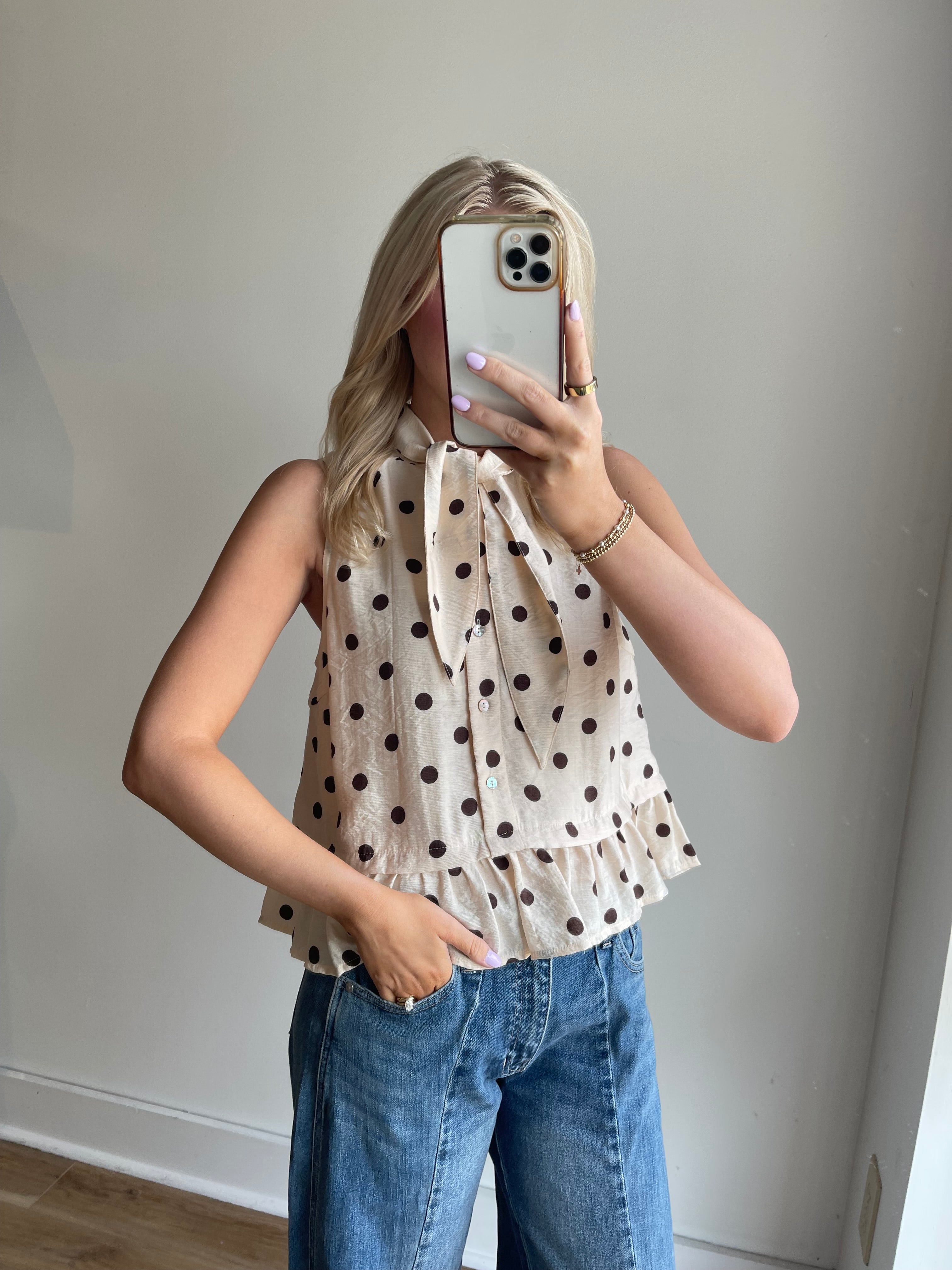 Baylor Polka Dot Blouse