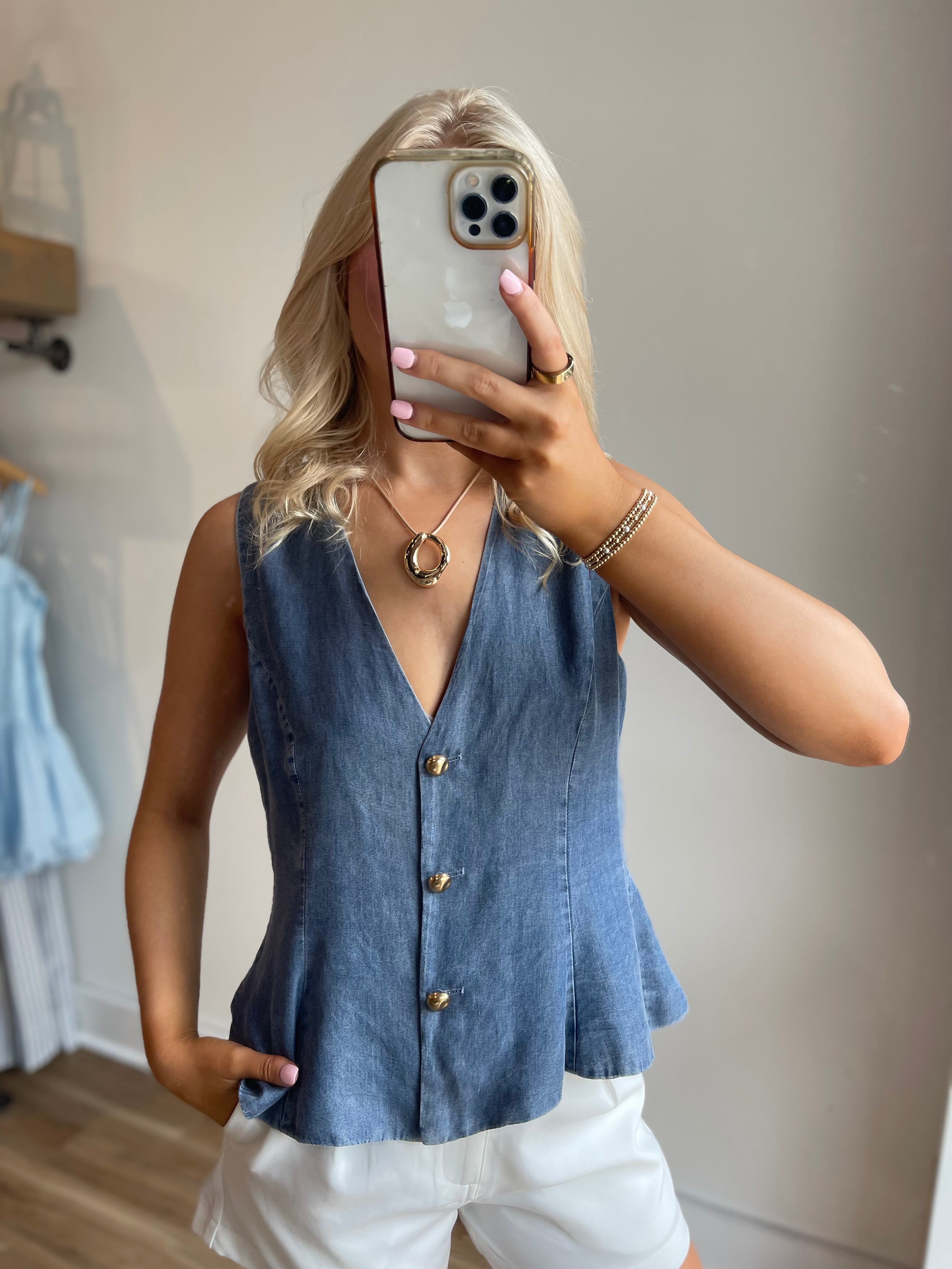 Demi Denim Vest