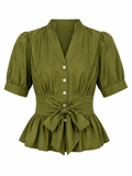 Alaina Tie Front Top